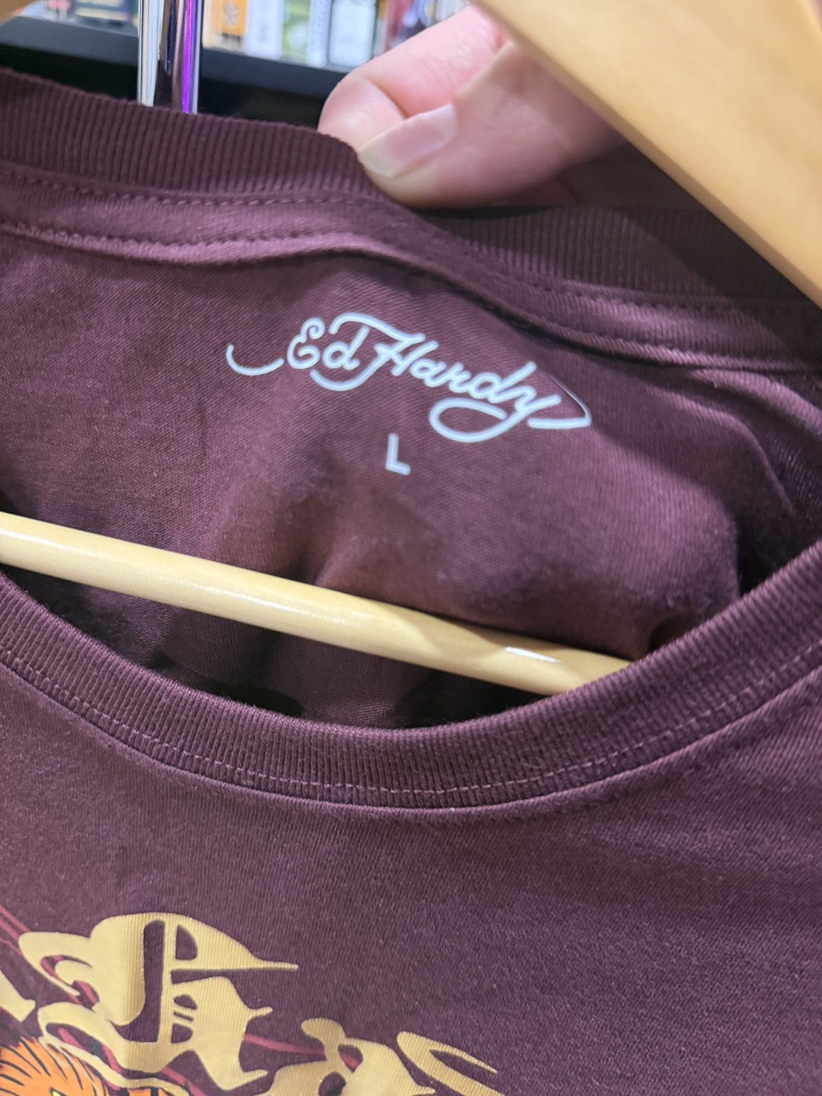 Ed Hardy ed hardy burgundy tee nwt Size US L / EU 52-54 / 3 - 4 Thumbnail