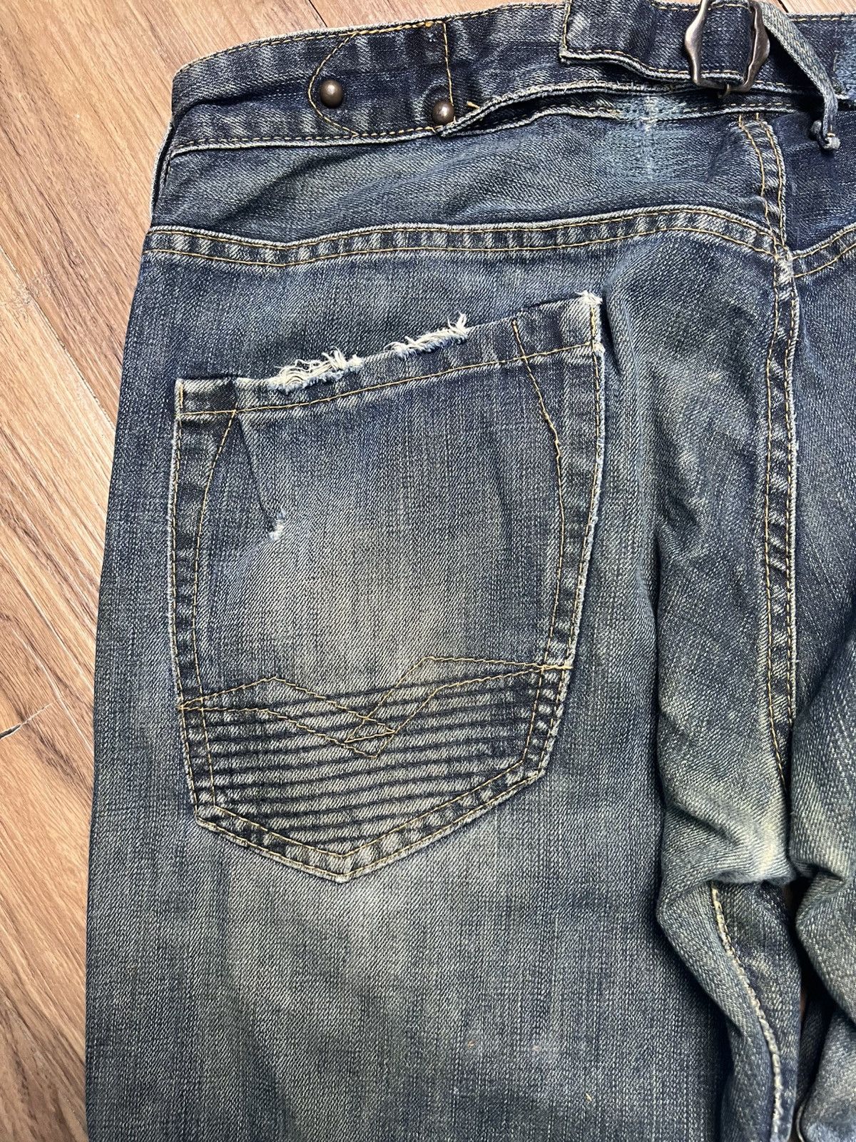 Replay VINTAGE Replay Blue Jeans Distressed Denim Straight Leg (45) Size US 34 / EU 50 - 16 Thumbnail