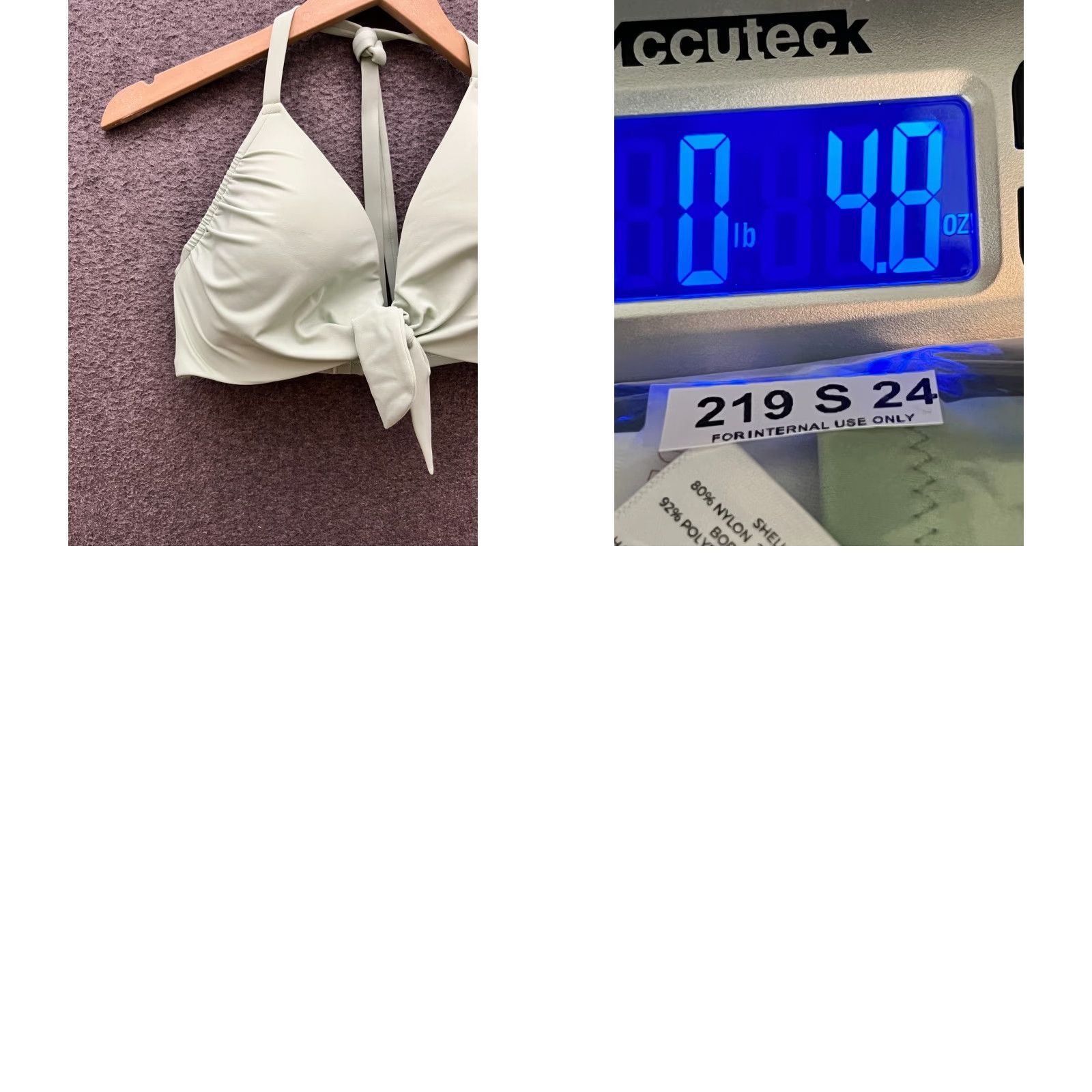 Vintage Shade & Shore Green Front Tie Halter Bikini Top DD 36 Green Padded Lined Stretch Women Adult 36DD Beach Swim Top Size XS / US 0-2 / IT 36-38 - 8 Thumbnail