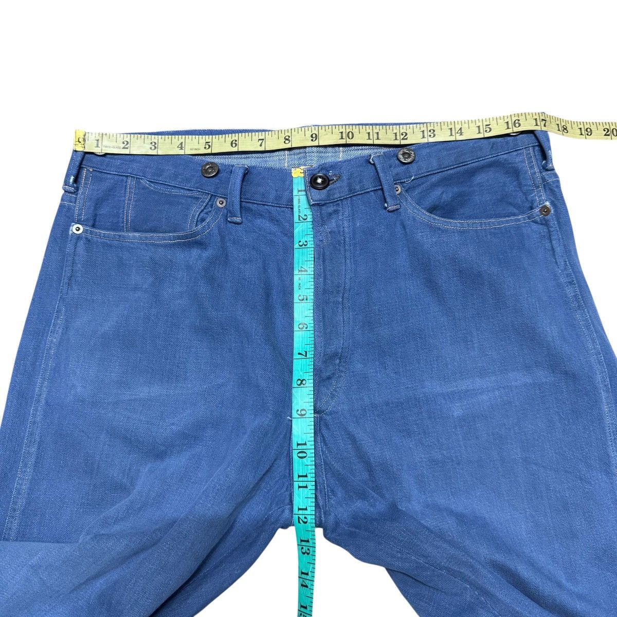 Heller's Cafe × Warehouse Vintage Heller's Cafe Denim Selvedge Jeans Size US 34 / EU 50 - 15 Thumbnail