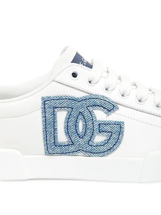 Dolce & Gabbana os11x1225 Calfskin Portofino Light Sneakers in White/Blue Size US 9 / IT 39 - 3 Thumbnail