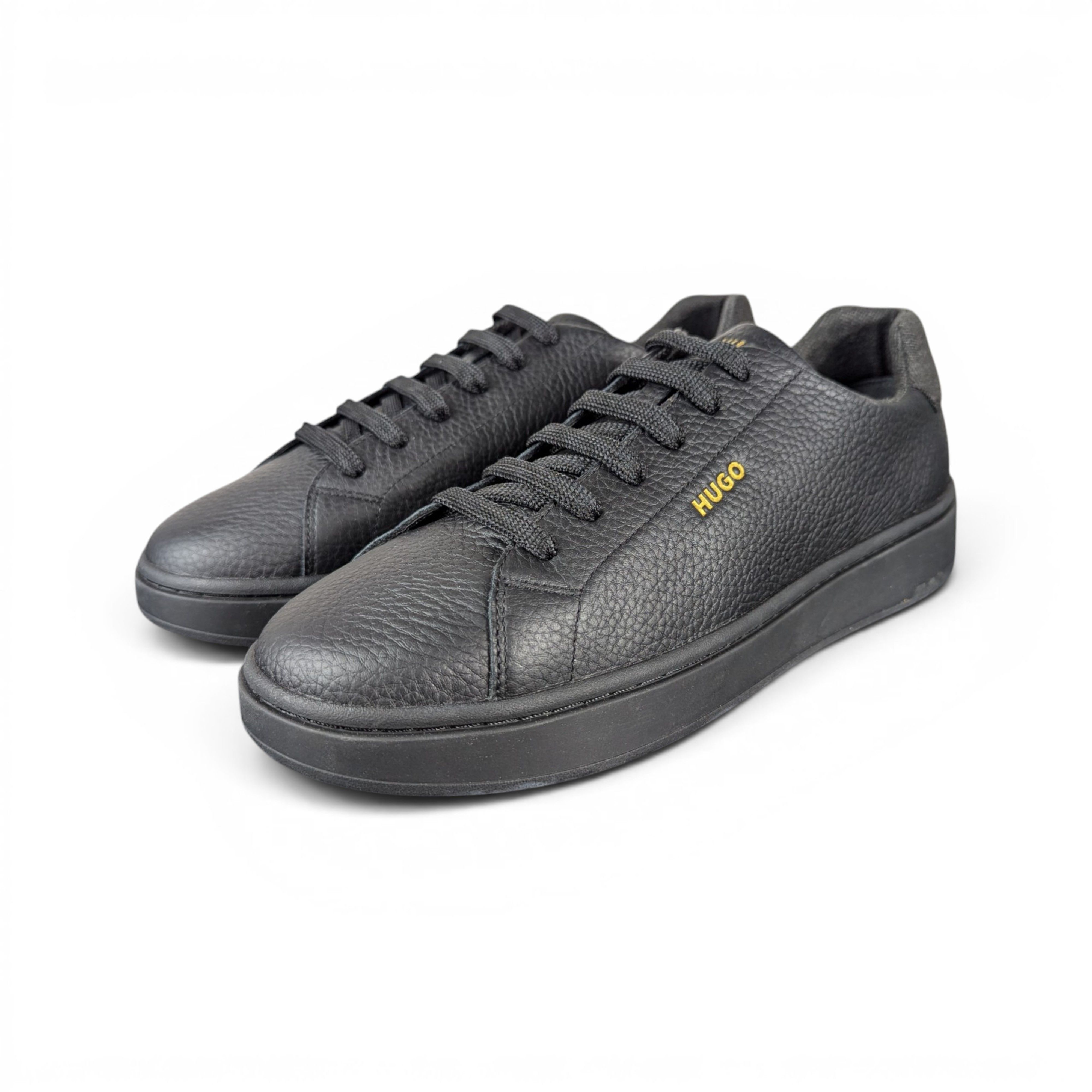 Hugo Boss HUGO BOSS BLACK LEATHER SNEAKERS Size US 11 / EU 44 - 1 Thumbnail