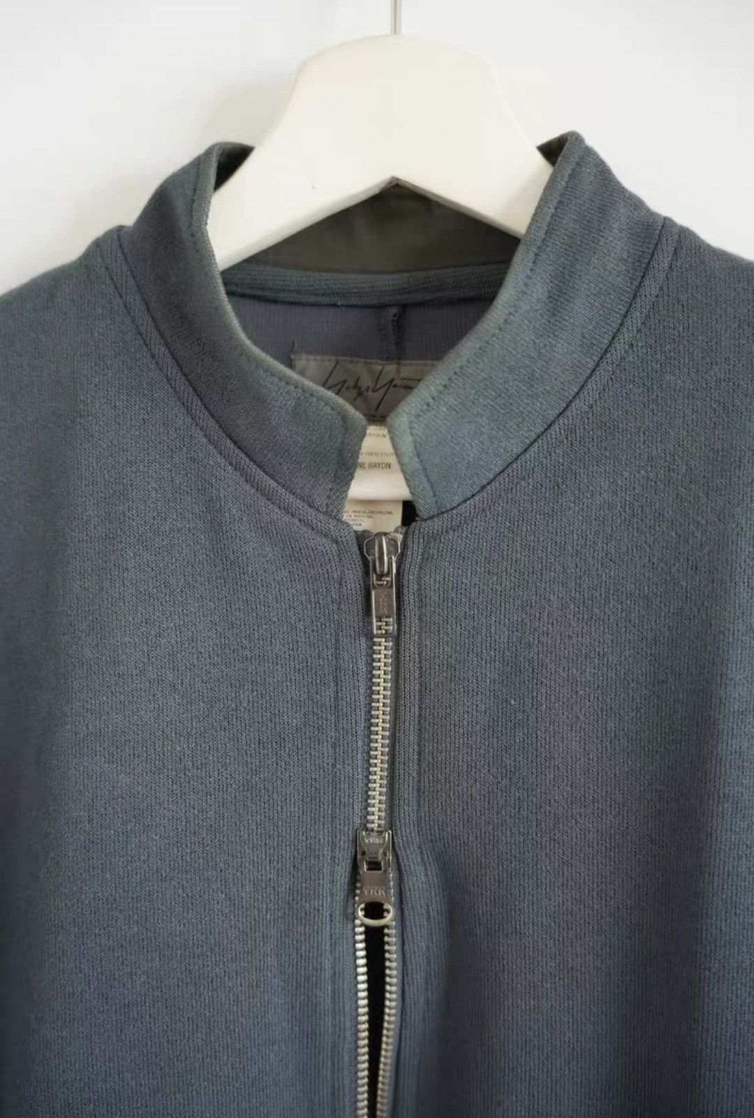 Yohji Yamamoto Yohji Yamamoto 98ss Haze Blue Zip Short Sleeve Jacket K4 Size US M / EU 48-50 / 2 - 3 Thumbnail
