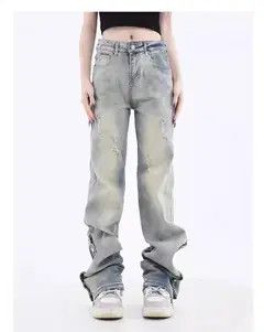 Jean Side Zipper Oversize Jeans Pant Size US 32 / EU 48 - 2 Thumbnail