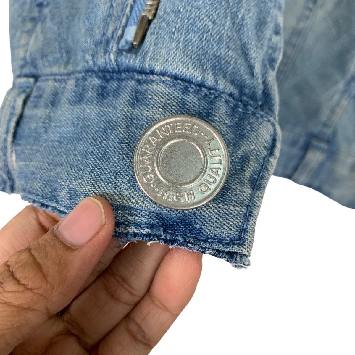 Japanese Brand GLAD NEWS Studded Double Collar Denim Vest #1092-C50 Size XS / US 0-2 / IT 36-38 - 13 Thumbnail