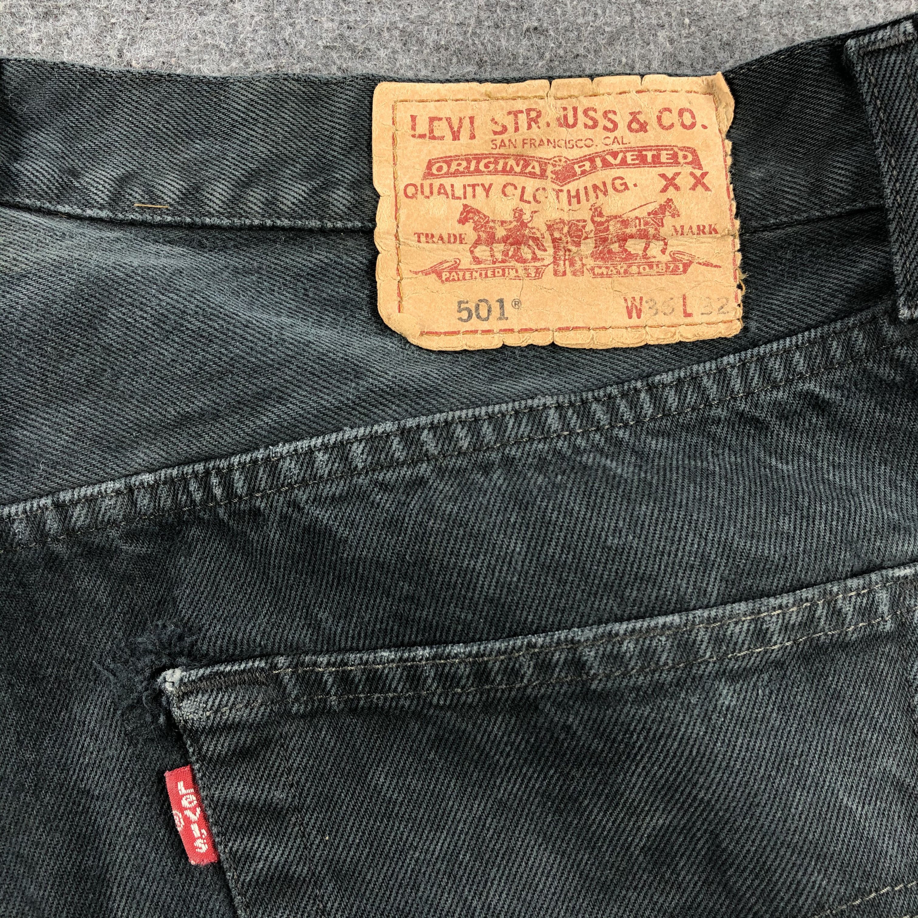 Levi's × Vintage Vintage Faded Black Levis 501 Jeans-JM1631 Size US 35 - 7 Thumbnail