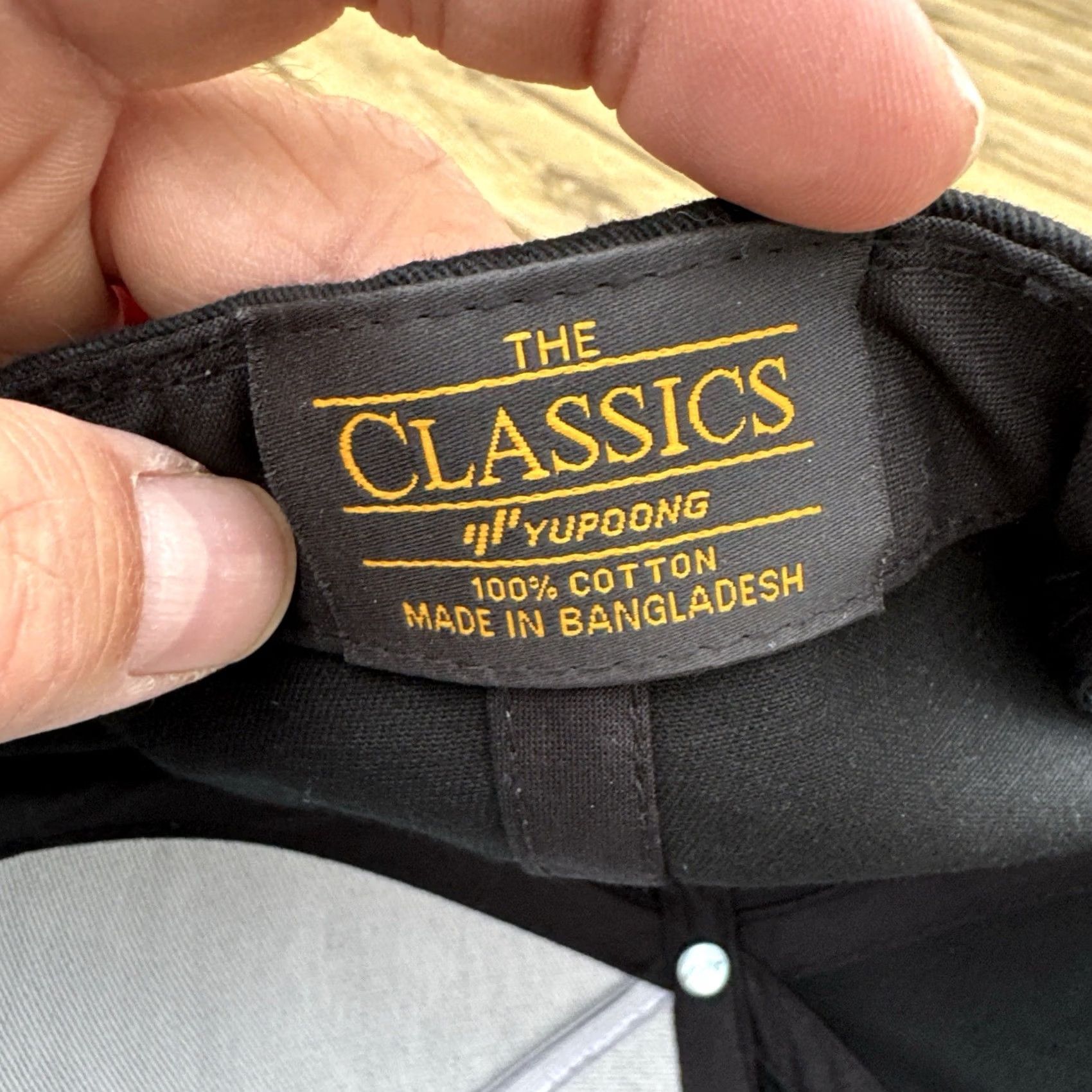 Vintage Yupoong The Classics Snapback Hat Black Green Underbrim Flat Bill One Size Men Size ONE SIZE - 6 Thumbnail