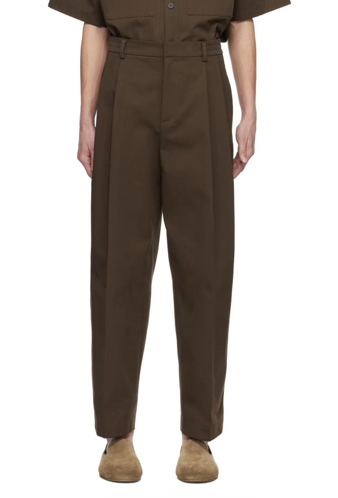 LE17SEPTEMBRE LE17SEPTEMBRE Brown Pleated Trouser Size 48 / 32 Waist Size US 32 / EU 48 - 1 Thumbnail