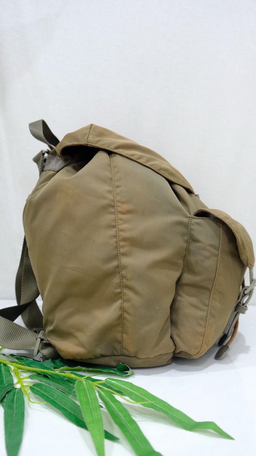Prada Authentic vintage Prada brown nylon backpack double pocket Size ONE SIZE - 4 Thumbnail