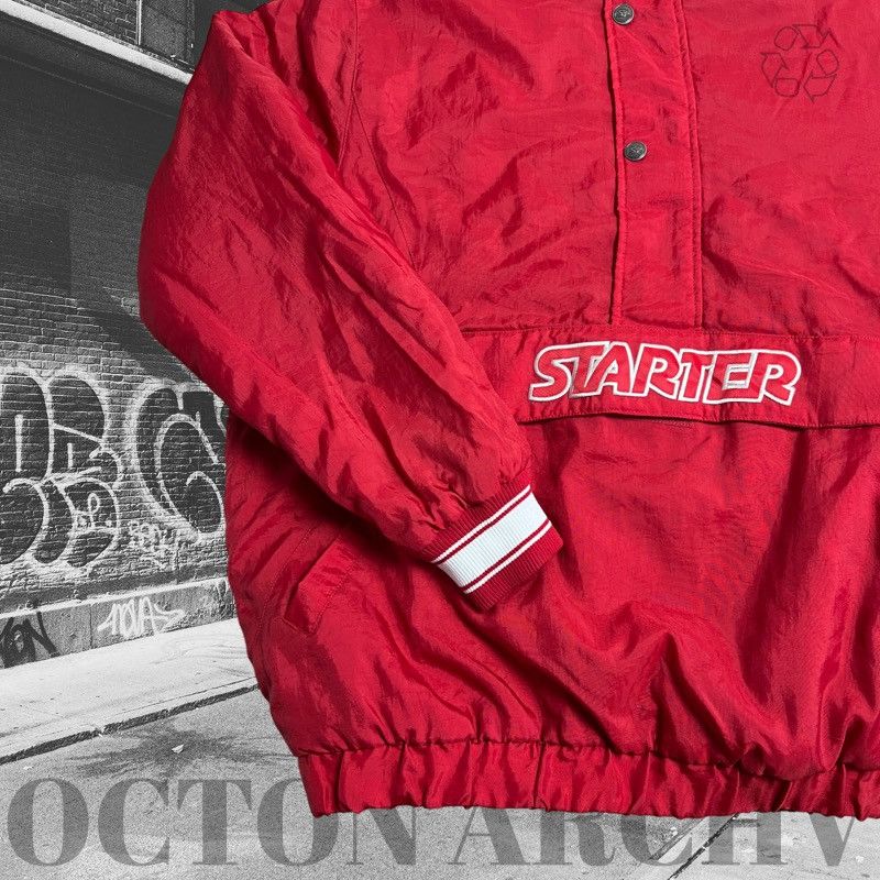 Starter × Vintage Vintage Starter Black Label Breakaway Nylon Half-Zip Jacket Size US XL / EU 56 / 4 - 2 Thumbnail