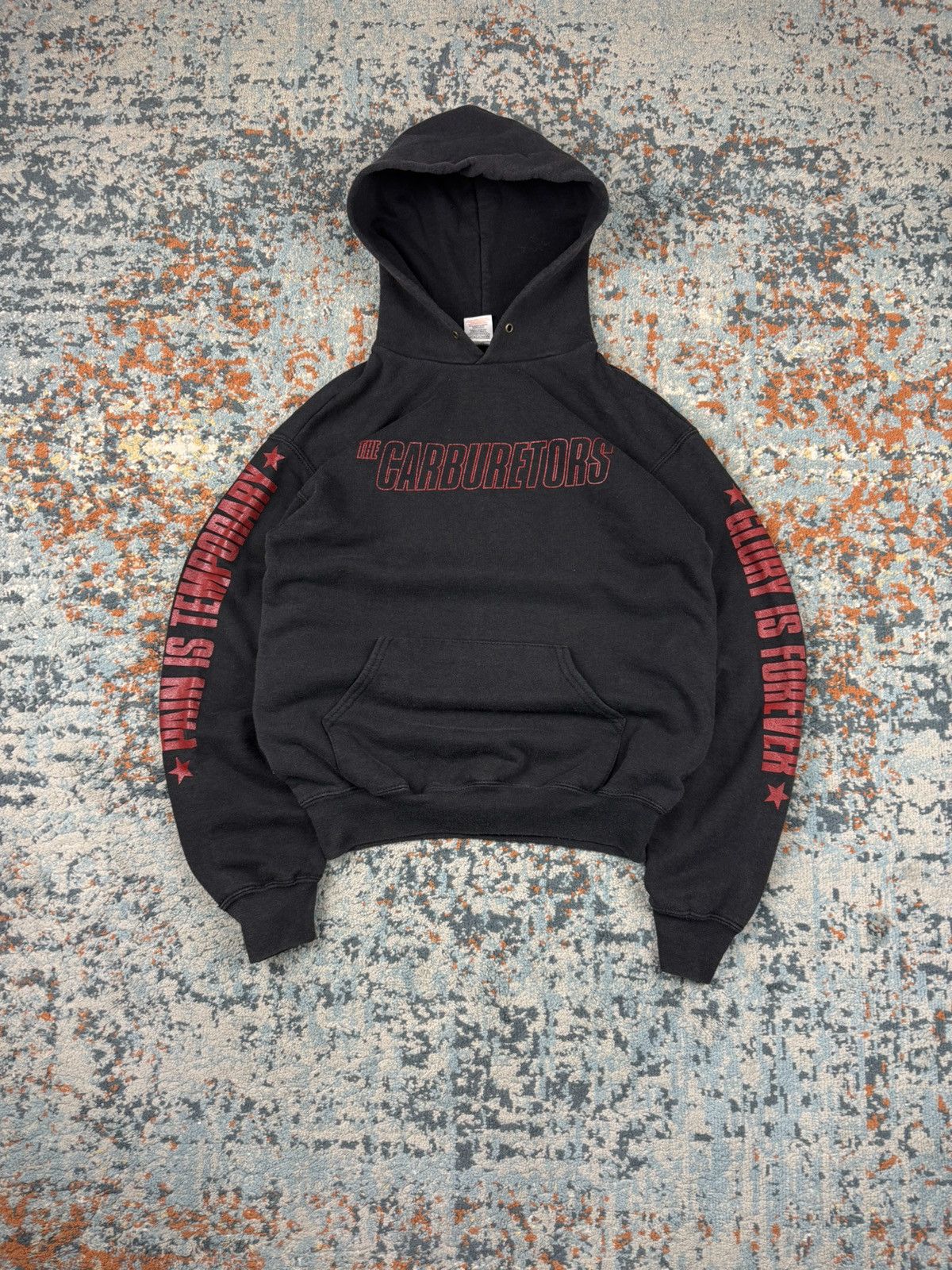 Vintage Vintage 2004 The Carburetors pain is temporary band hoodie Size US S / EU 44-46 / 1 - 1 Thumbnail