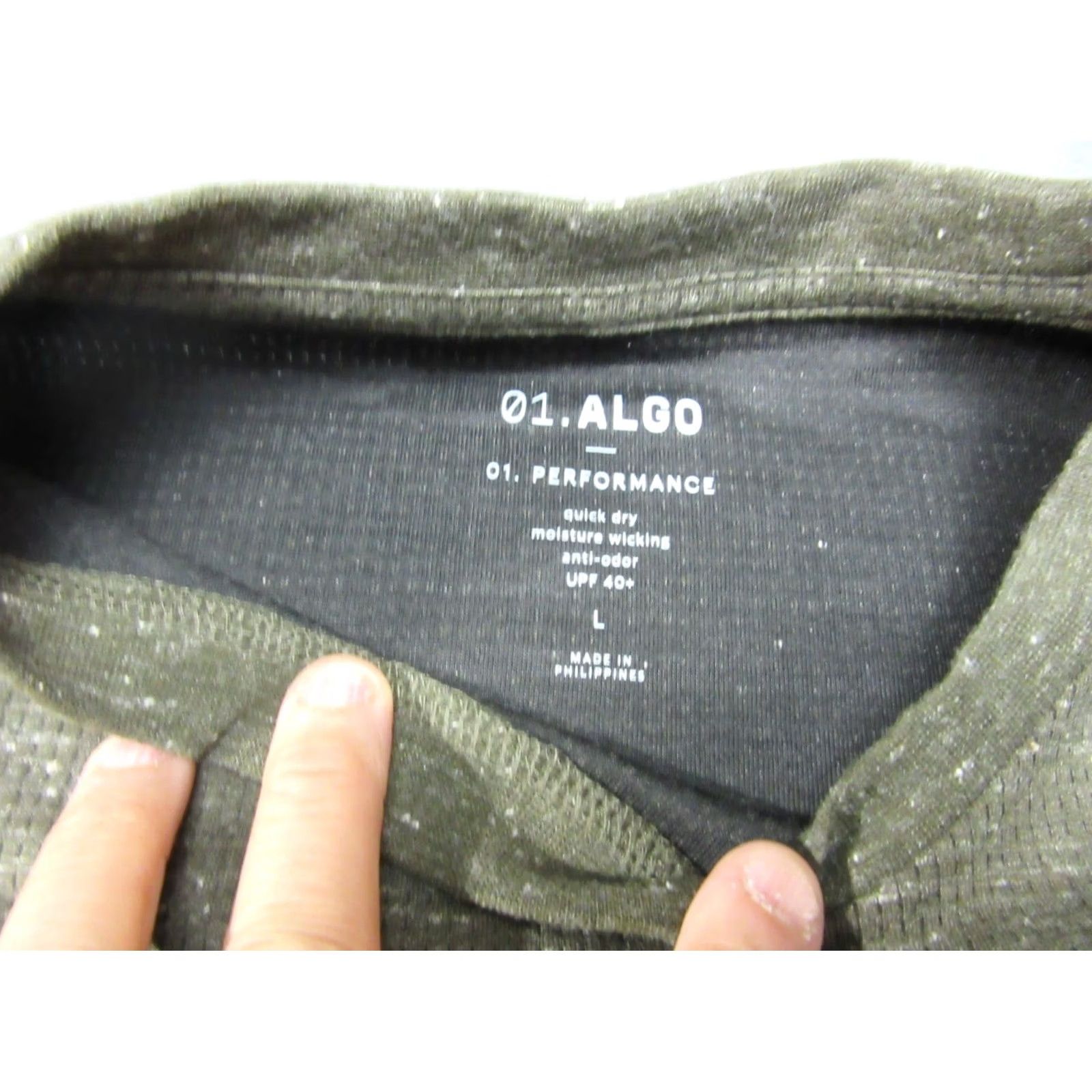 Vintage 01. Algo Shirt Mens Large Green Performance Quick Dry Long Sleeve w Tags Size US L / EU 52-54 / 3 - 6 Thumbnail