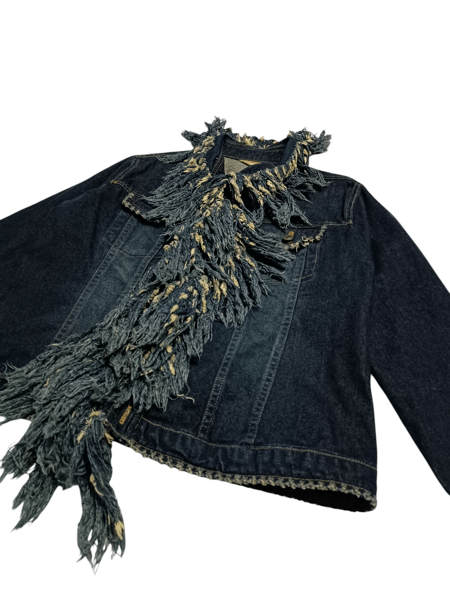 Japanese Brand Japanese Brand Fringe Denim Jacket Size US L / EU 52-54 / 3 - 2 Thumbnail