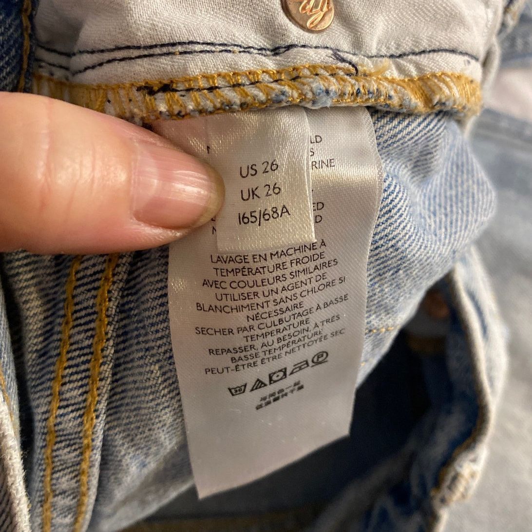 Other Free People We The Free Distressed Straight Leg Jeans 26 Size 26" / US 2 / IT 38 - 4 Thumbnail