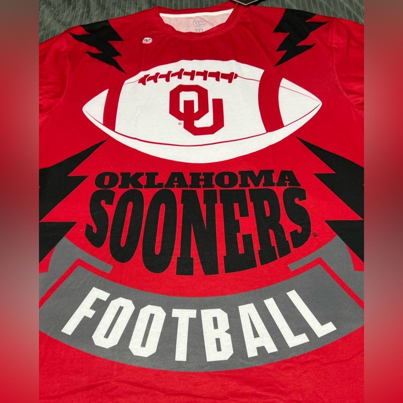 NCAA NWT Oklahoma Sooners T-Shirt Mens Size 3XL XXXL AOP NCAA Size US XXL / EU 58 / 5 - 3 Thumbnail