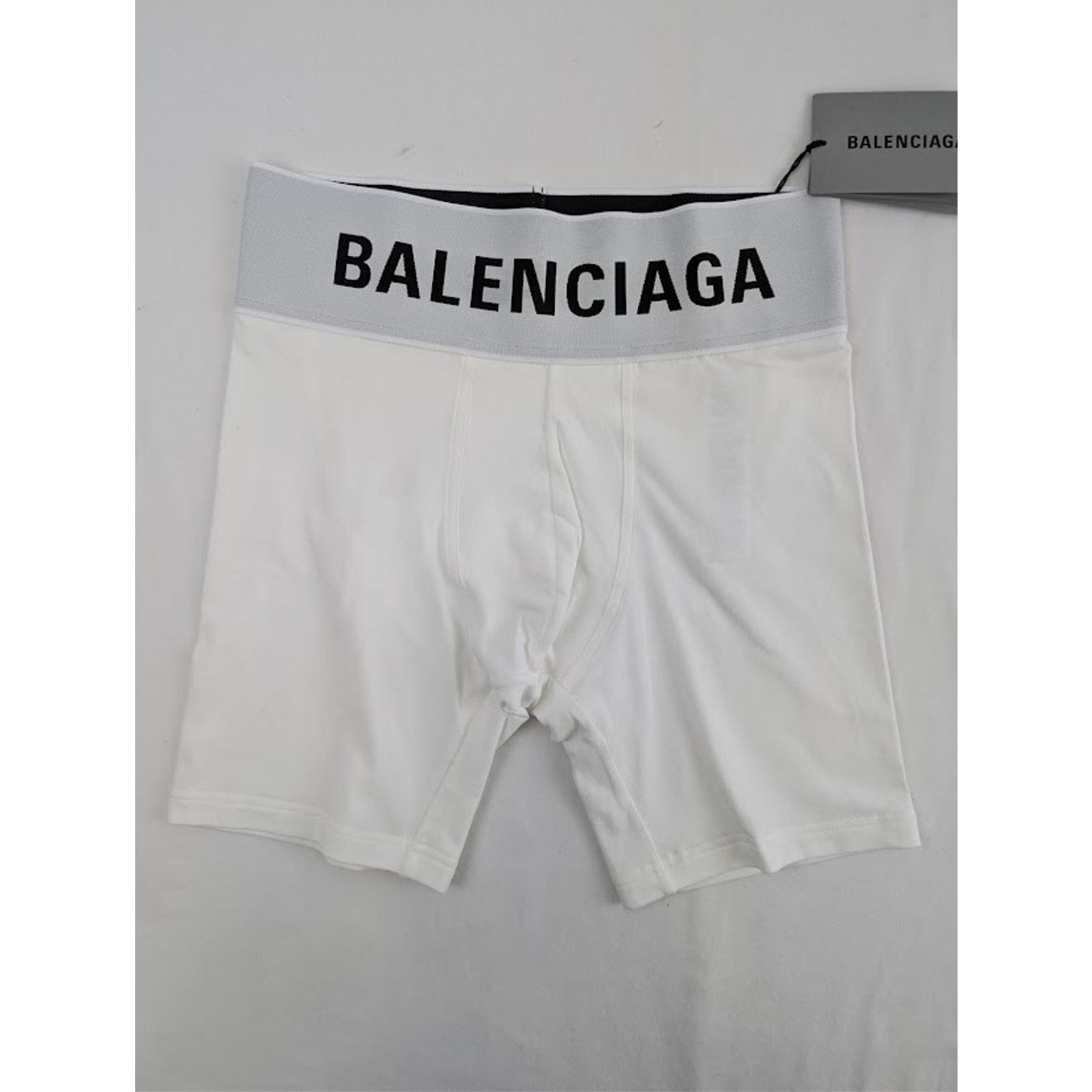 Balenciaga o1rshd1 Q:2 / Size: L / Midway Boxer Brief Shorts in White Size US 34 / EU 50 - 2 Thumbnail