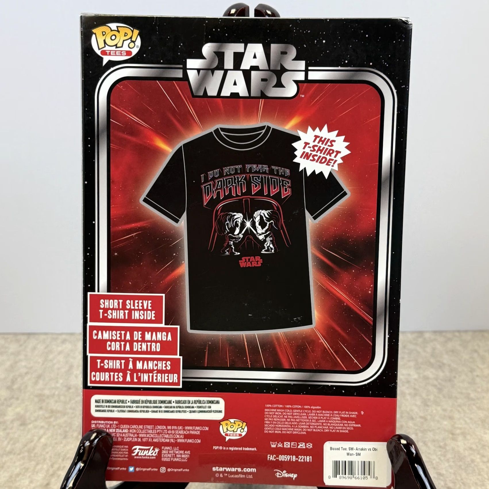 Star Wars Star Wars Shirt Unisex Small Black Graphic Print Tee Anakin Vs Obi Wan Pop Boxed Size US S / EU 44-46 / 1 - 4 Thumbnail