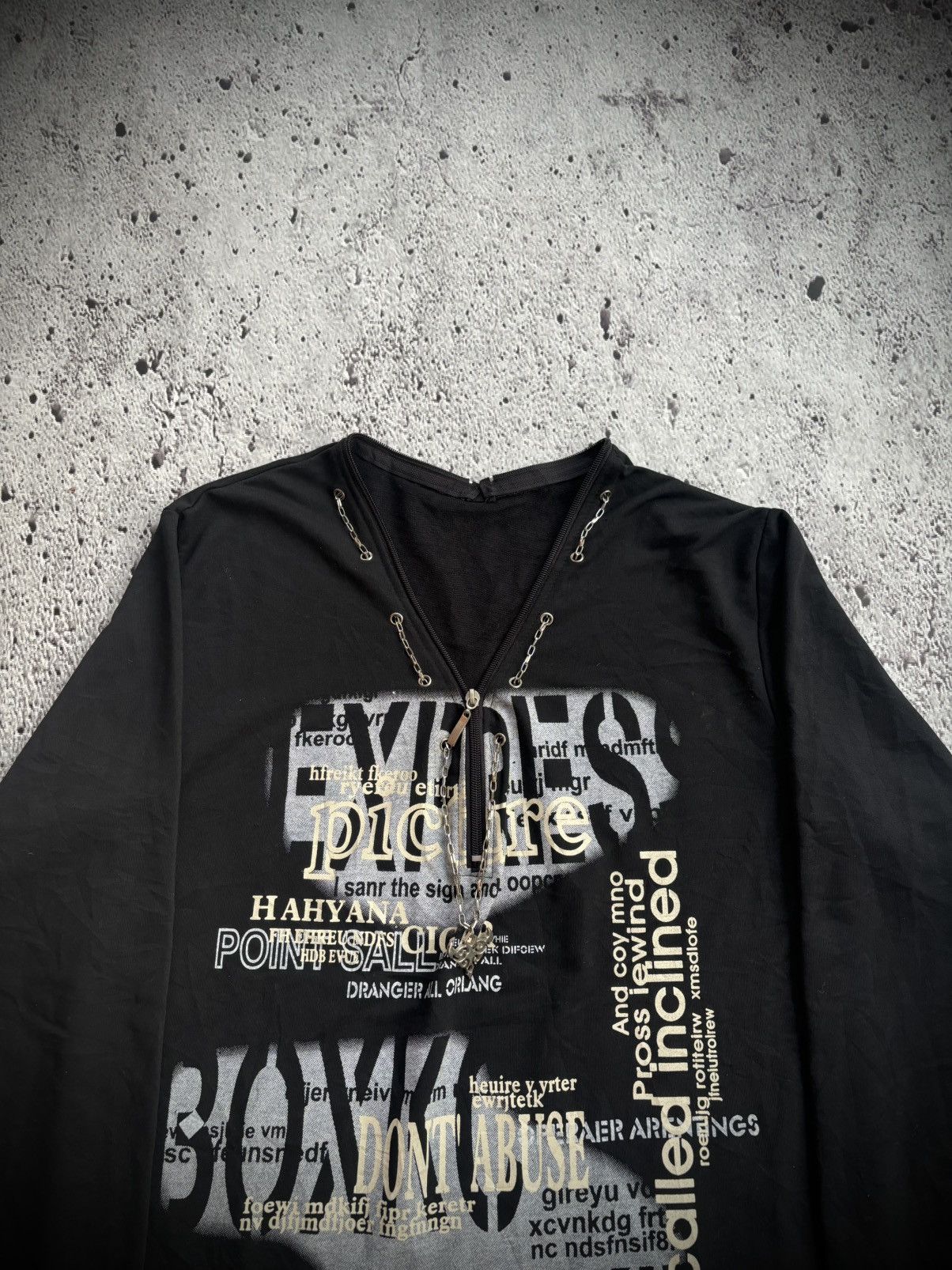 If Six Was Nine Y2k poem necklace punk style Longsleeve Size US L / EU 52-54 / 3 - 2 Thumbnail