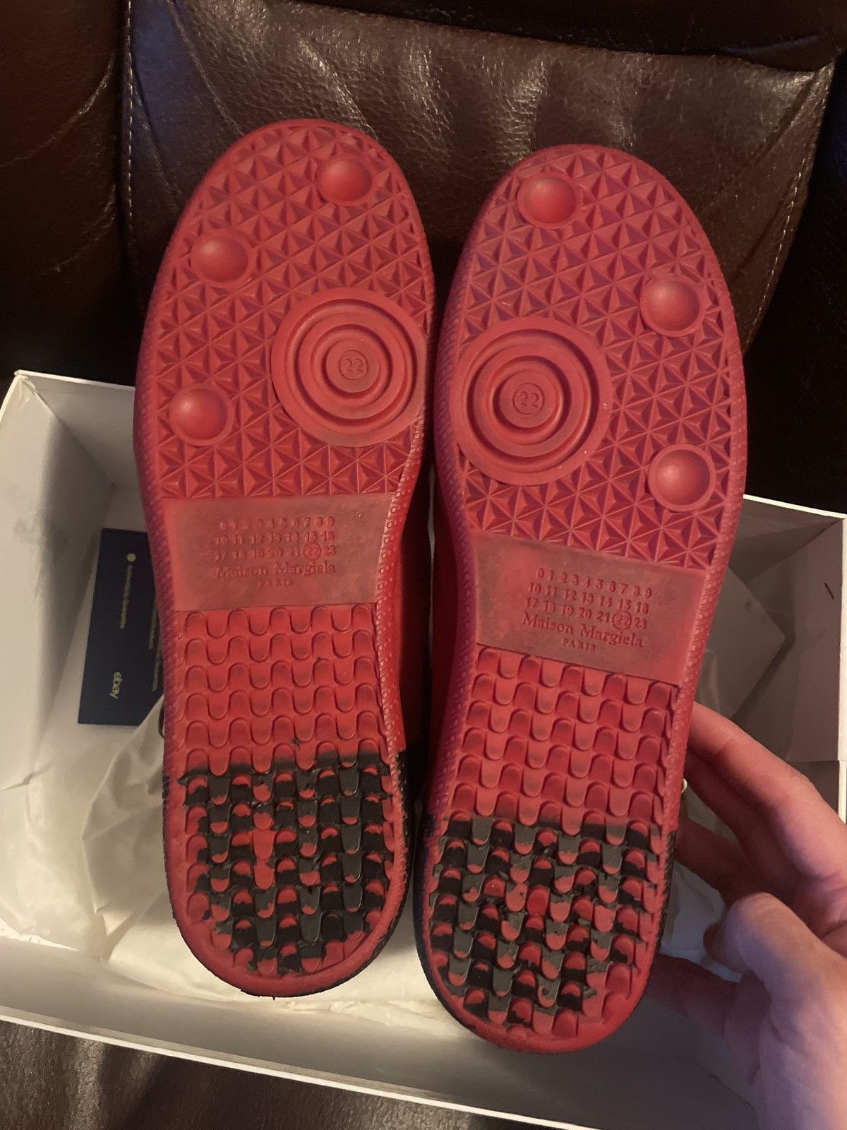 Maison Margiela Maison margiela future suede red/black Size US 9.5 / EU 42-43 - 2 Thumbnail