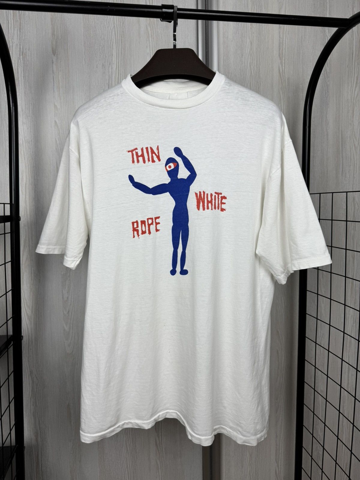 Vintage Vintage Thin Rope White single stitch band tee shirt Size US L / EU 52-54 / 3 - 3 Thumbnail