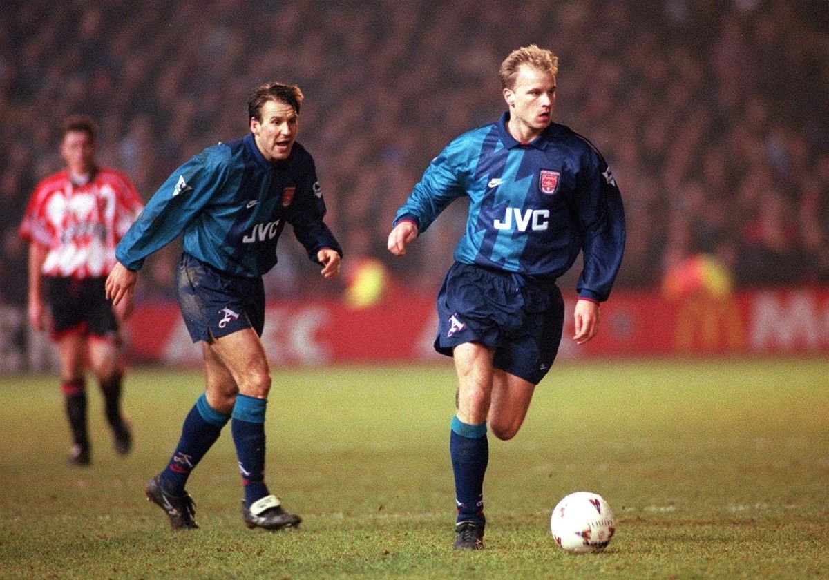 Nike × Vintage 1995 1996 Arsenal London Nike Vintage Away Kit Soccer Jersey Size US XL / EU 56 / 4 - 2 Thumbnail