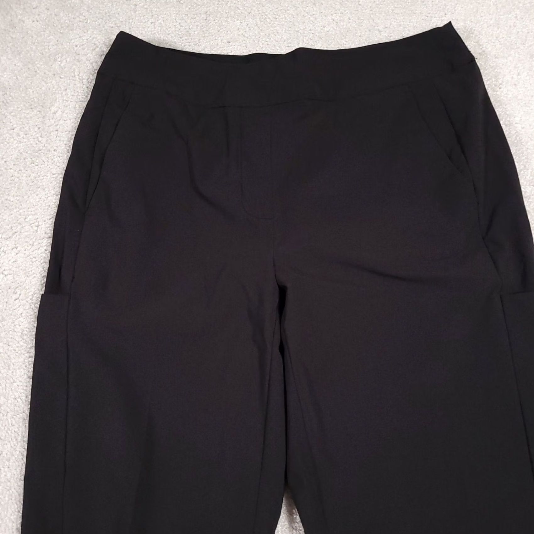 Apt. 9 Apt 9 Performance Flex Joggers Womens Small Black Pockets Elastic Waist Relaxed Tapered Pants Size 28" / US 6 / IT 42 - 3 Thumbnail