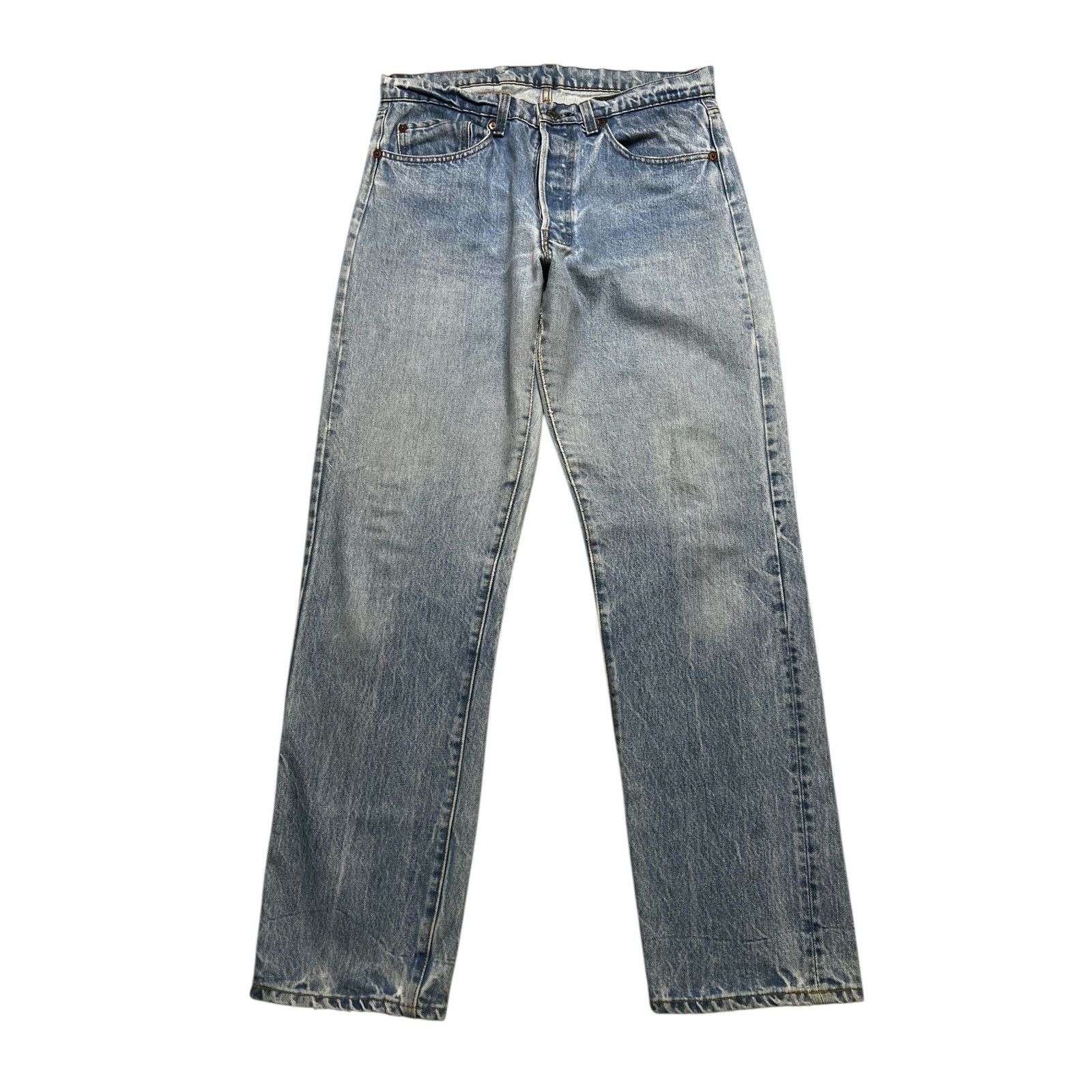 Levi's Vintage 80s Levis 501 Jeans Mens 32x30 Blue Denim distress Size US 32 / EU 48 - 1 Thumbnail