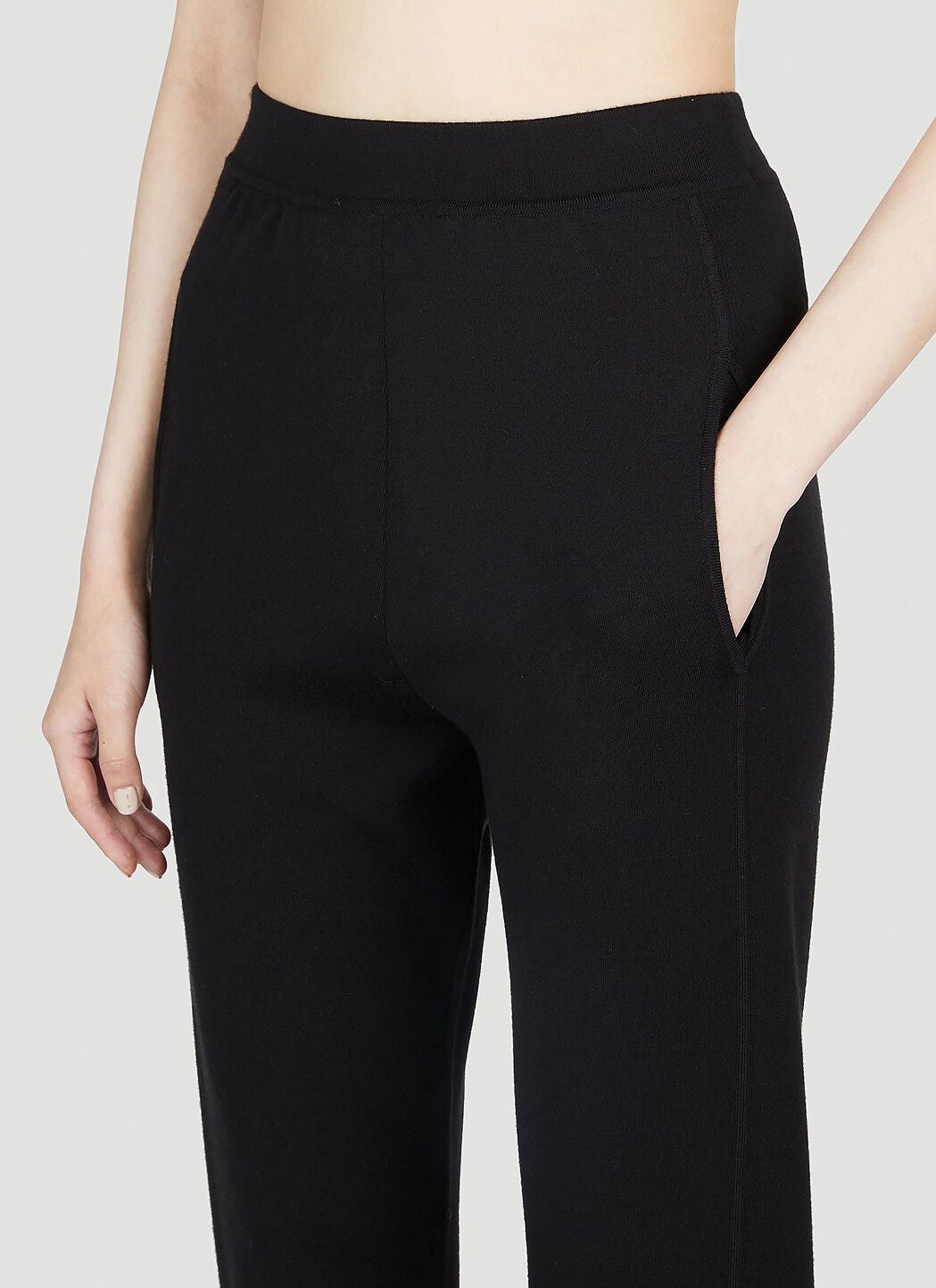 Saint Laurent Paris o1b1hav110125 740463 Sweatpants in Wool in Black Size 26" / US 2 / IT 38 - 5 Thumbnail