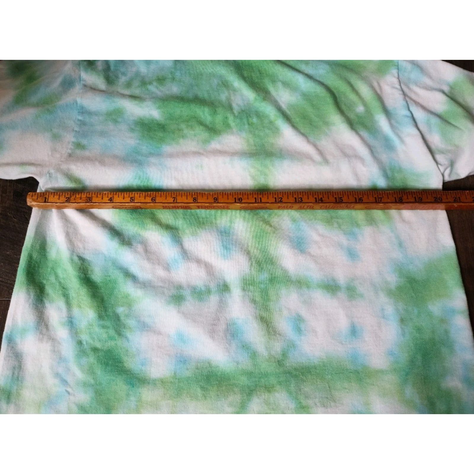 Jerzees VINTAGE Jerzees T-Shirt Mens L Green 90s Tie Dye Four Leaf Clover Graphic Print Crew Neck Short Sleeve Canvas Cotton Size US L / EU 52-54 / 3 - 3 Thumbnail