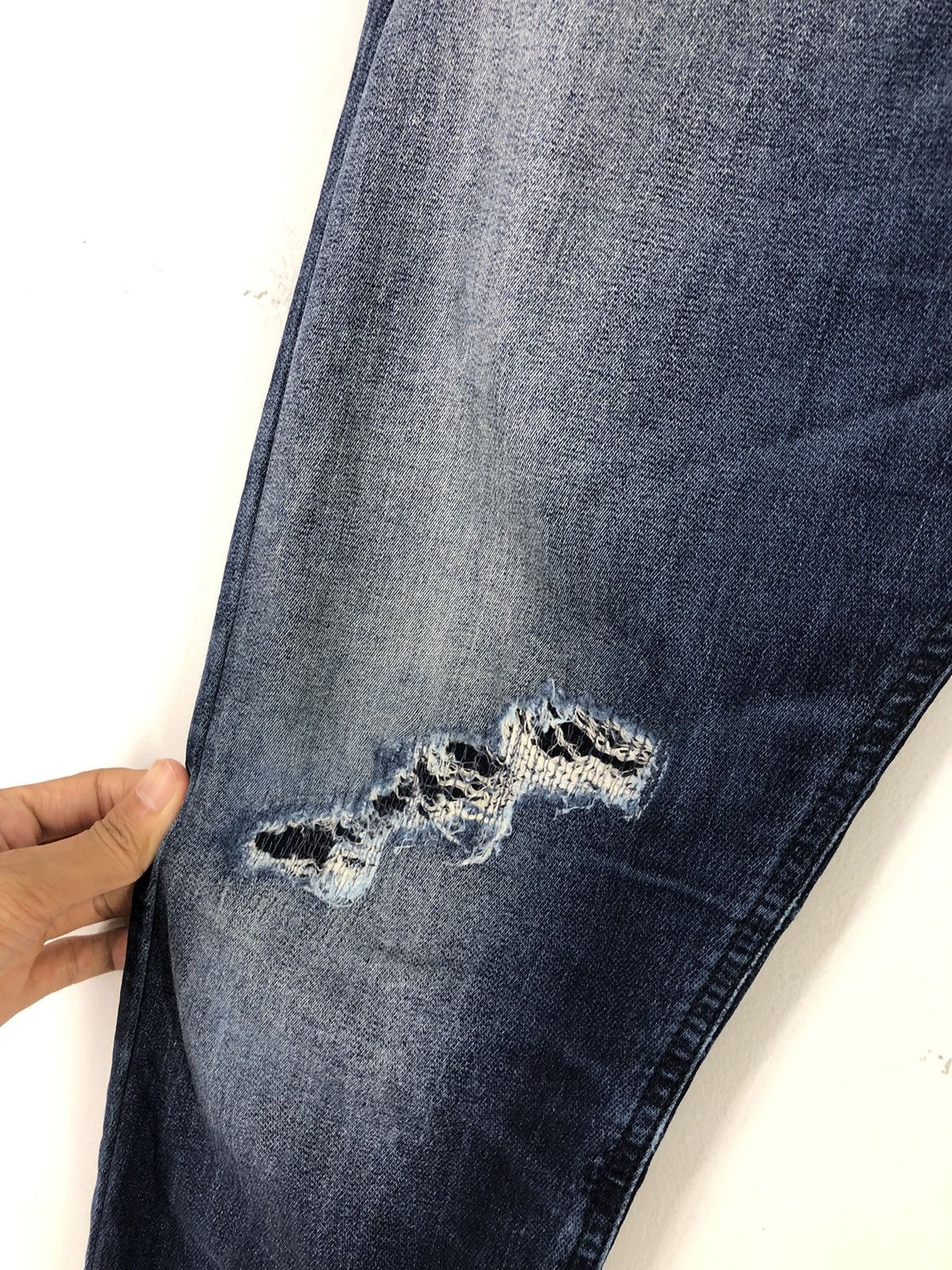 Diesel Diesel Distressed Faded Blue Denim Sweatpants Size 26-30 Size US 26 / EU 42 - 10 Thumbnail