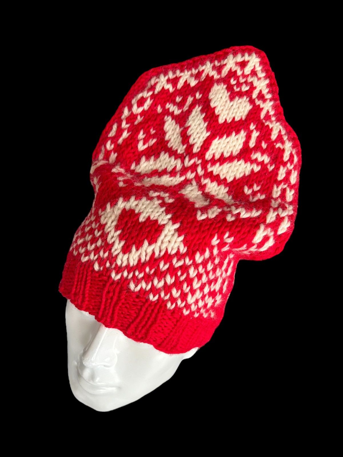 Japanese Brand × Kapital × Vintage Crochet knitted Handmade Big Beanie Hats Size ONE SIZE - 11 Thumbnail