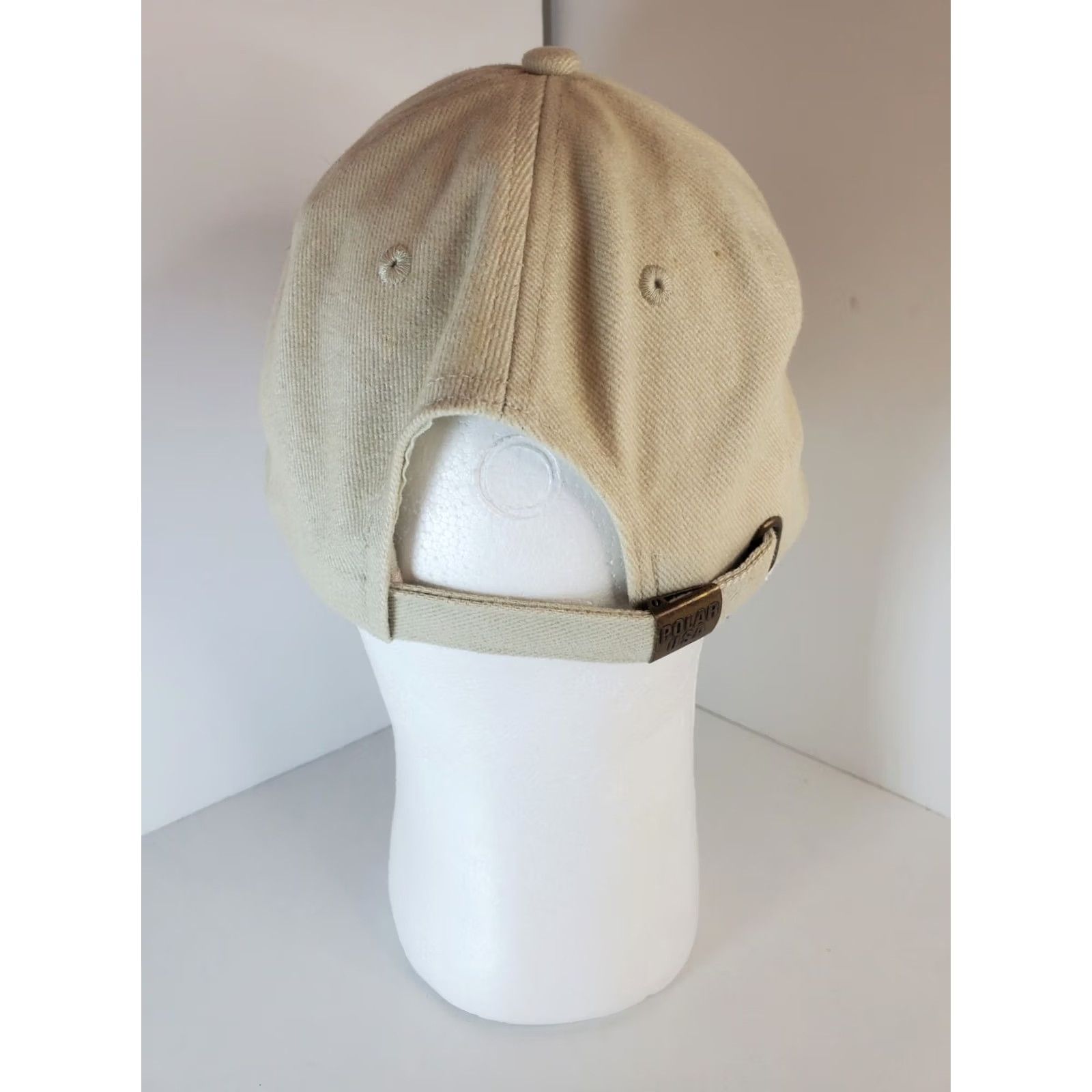 Vintage Vintage Mens Canvas Death Valley Baseball Cap Strapback OSFM Beige Embroidered - US Casual Travel Size ONE SIZE - 5 Thumbnail
