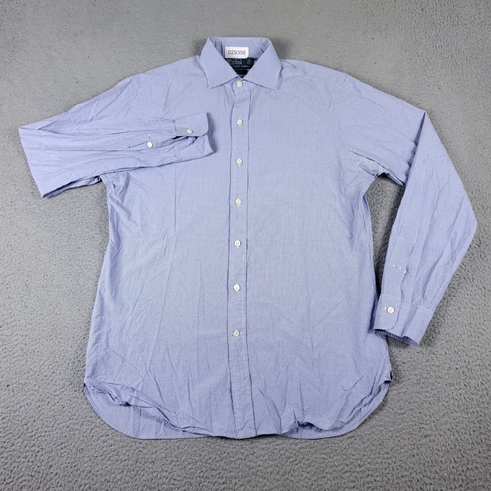 Ralph Lauren Ralph Lauren Shirt 15.5 Blue Check Dress Shirt Button Up Long Sleeve Cotton Regular Mens Size 40R - 2 Thumbnail