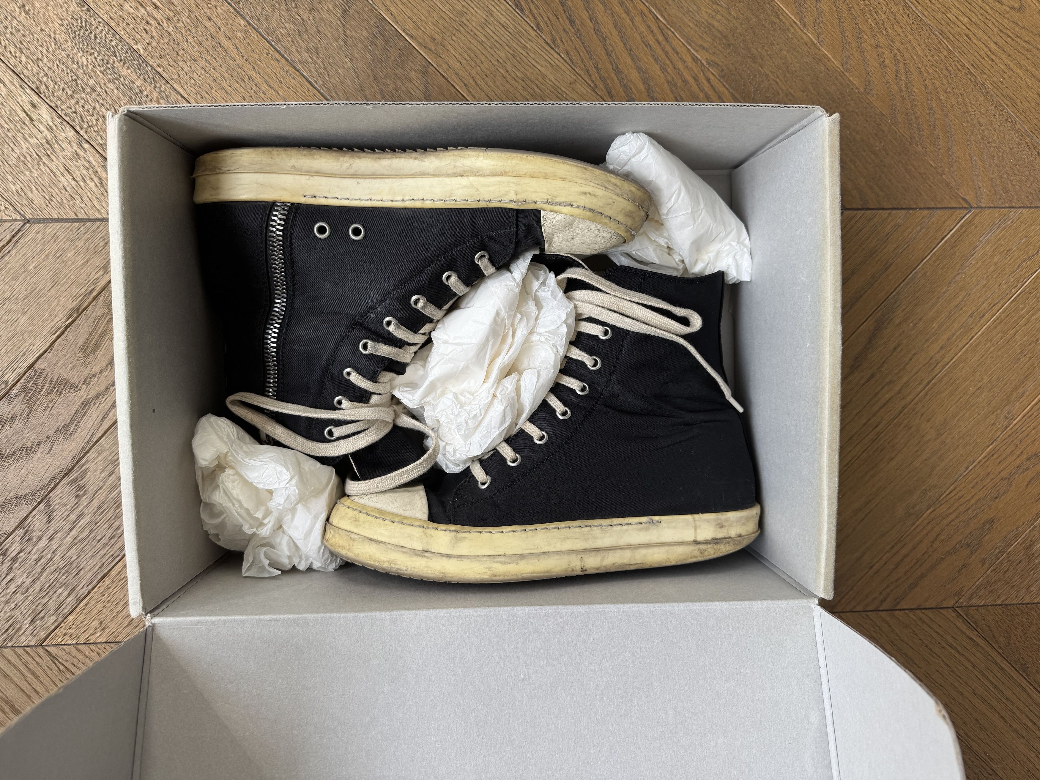 Rick Owens Drkshdw [40] Nylon High Top Ramones Sneakers (AW16) Size US 7 / EU 40 - 2 Thumbnail