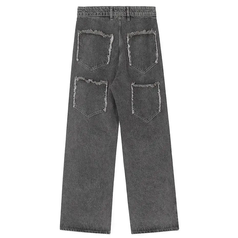 Japanese Brand Lightning Splicing Baggy Jeans Size US 32 / EU 48 - 2 Thumbnail