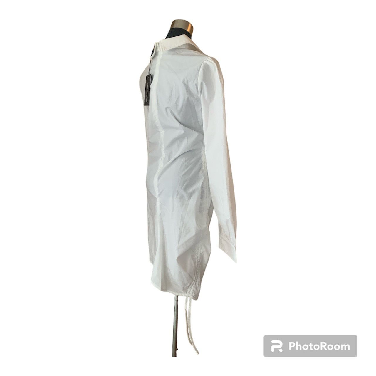 PrettyLittleThing New W/ Tag Ruched Side Fitted Shirt Dress Size M / US 6-8 / IT 42-44 - 3 Thumbnail