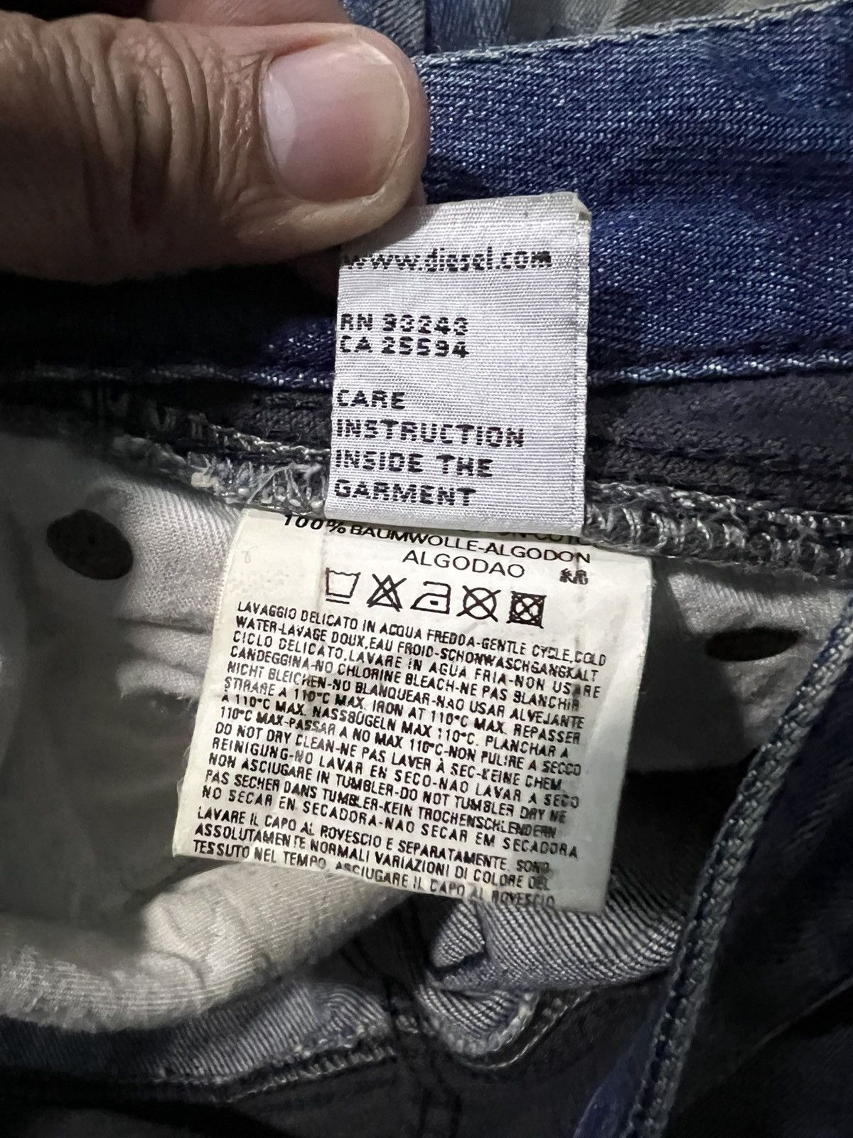 Diesel × If Six Was Nine × Le Grande Bleu (L.G.B.) 💥Baggy💥Diesel Industry Mud Wash Distress Jeans Size US 31 - 19 Thumbnail