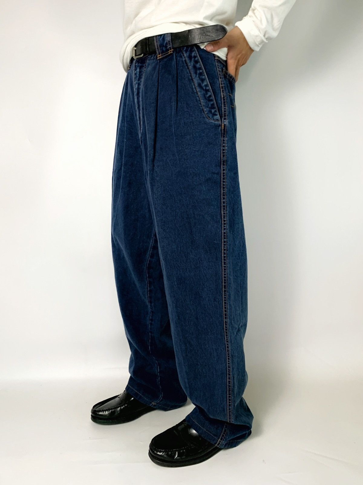 Hardy Amies HARDY AMIES JEANS PANT EMBROIDERY POCKET Size US 31 - 16 Thumbnail