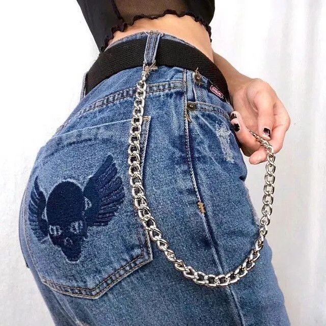 Jewelry Metal Bead Pants Chain Rock Hip Hop Gothic Keychain Size ONE SIZE - 1 Preview
