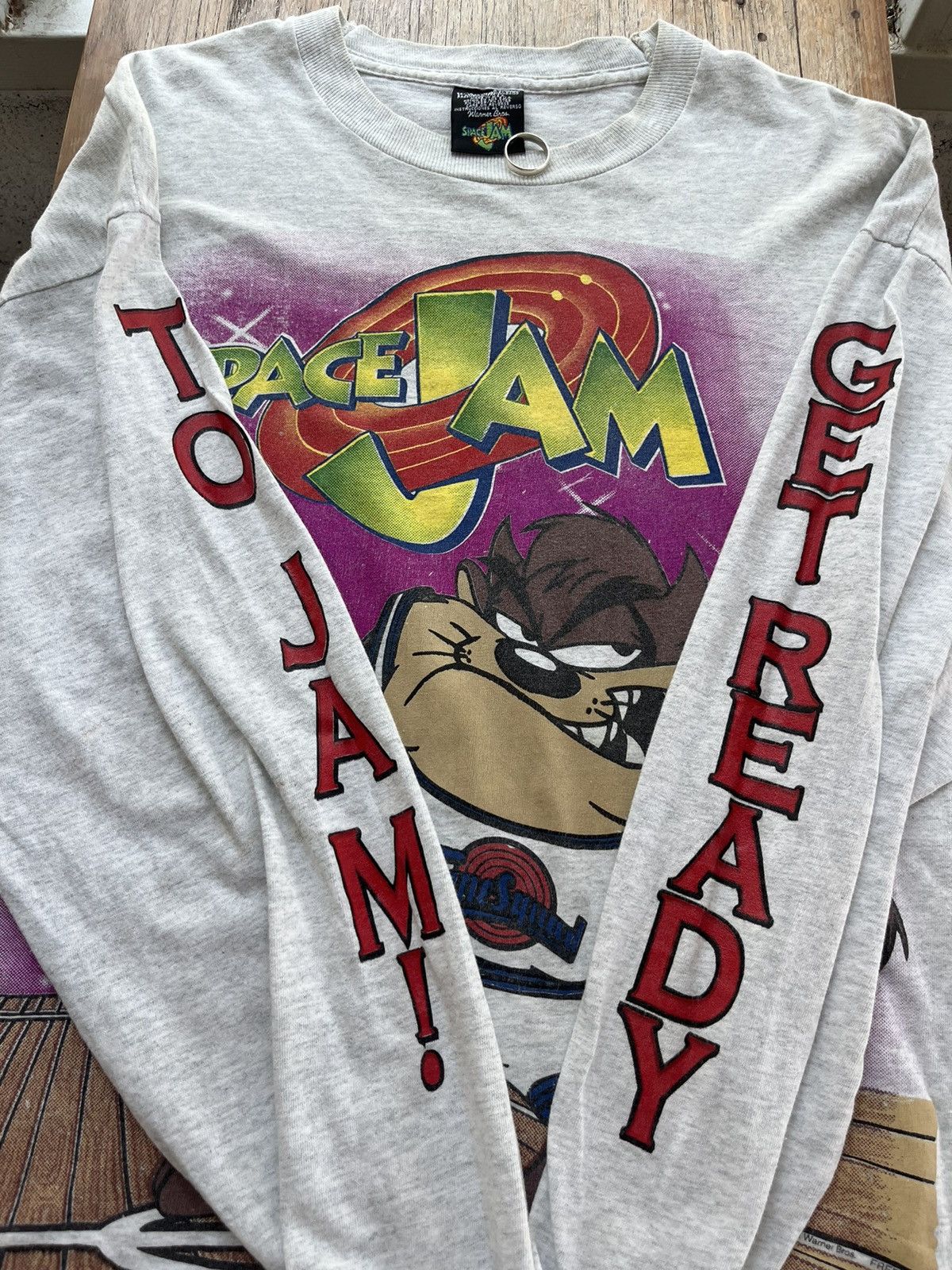 Vintage × Warner Bros Vintage SPACE JAM TAZ Get Ready To Jam 1996’s Warner bros Size US L / EU 52-54 / 3 - 8 Thumbnail