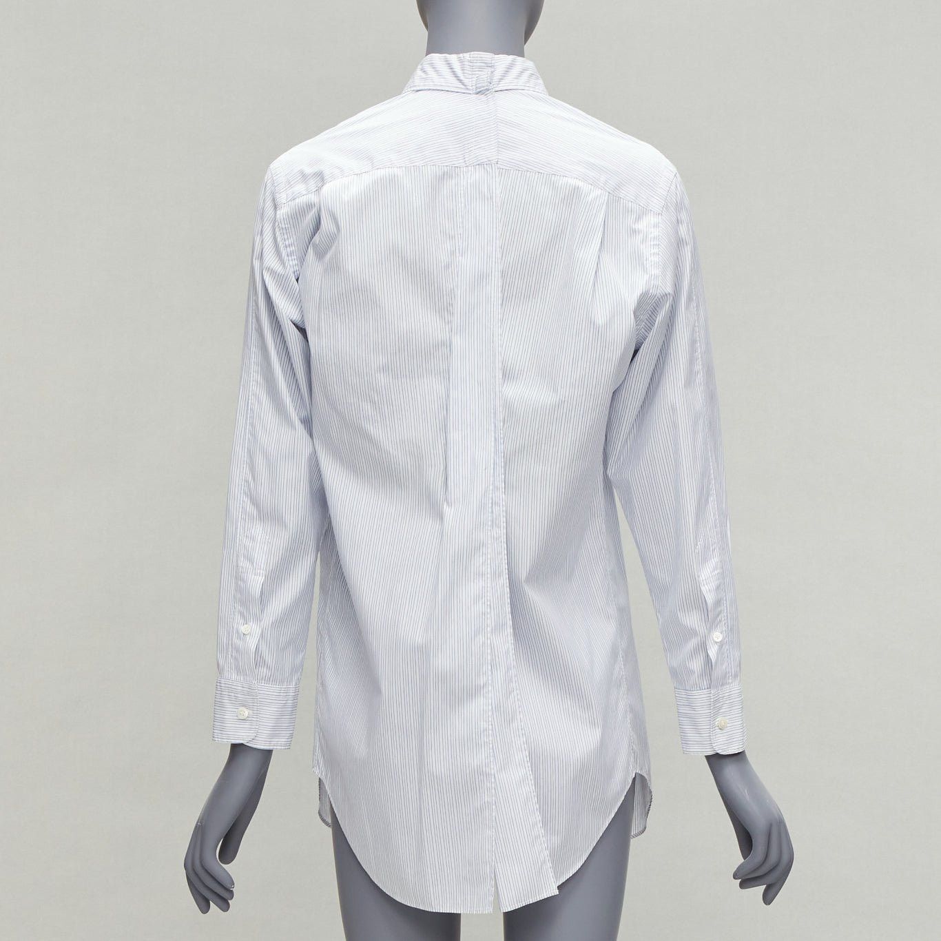 Junya Watanabe JUNYA WATANABE 2016 blue white pinstripe split back tunic shirt XS Size XS / US 0-2 / IT 36-38 - 1 Thumbnail