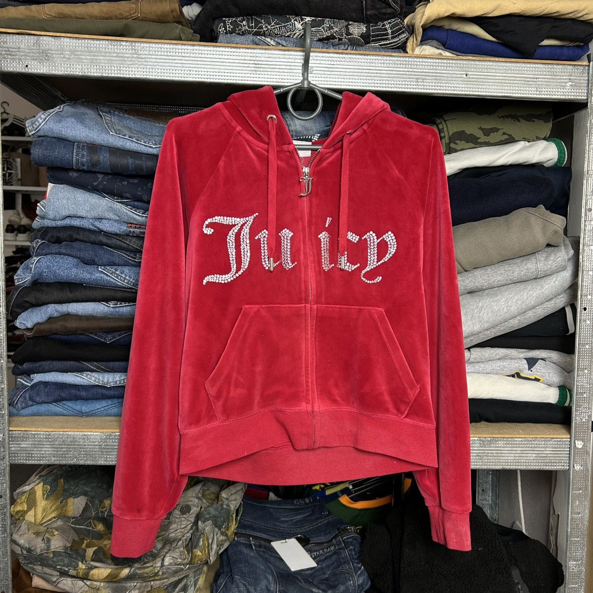 Juicy Couture Womens Juicy Couture Big Logo Strazes y2k opium zip hoodie Size S / US 4 / IT 40 - 1 Thumbnail