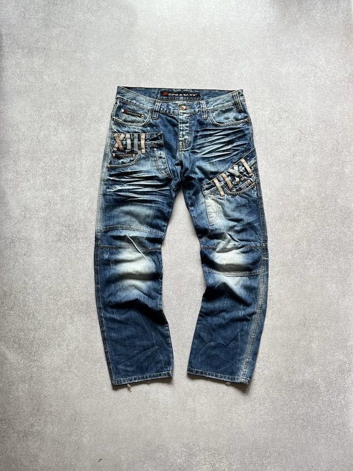 Japanese Brand × Vintage Vintage Avantgarde Belt Baggy Denim Y2K 33x32 Size US 32 / EU 48 - 1 Thumbnail