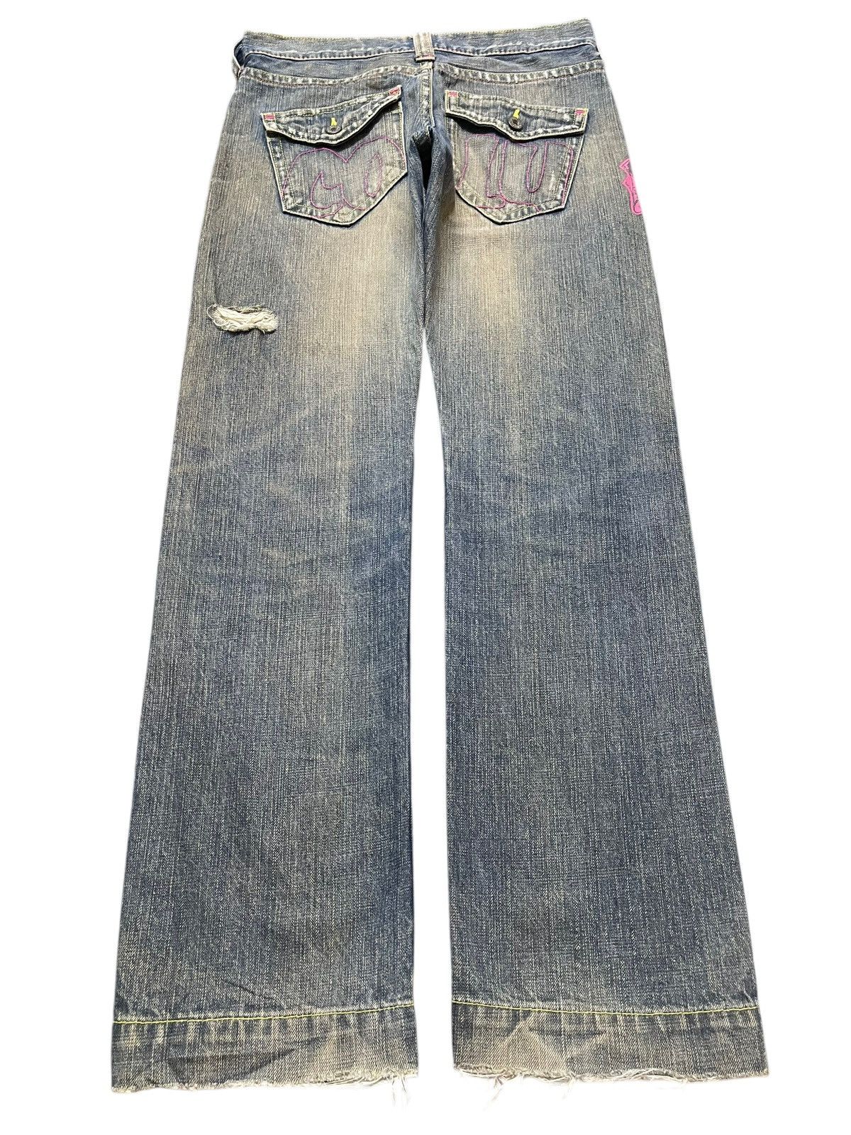 Hysteric Glamour Vintage Japanese Brand Mud Style Wash Distress Loose Jeans Size US 30 / EU 46 - 2 Thumbnail