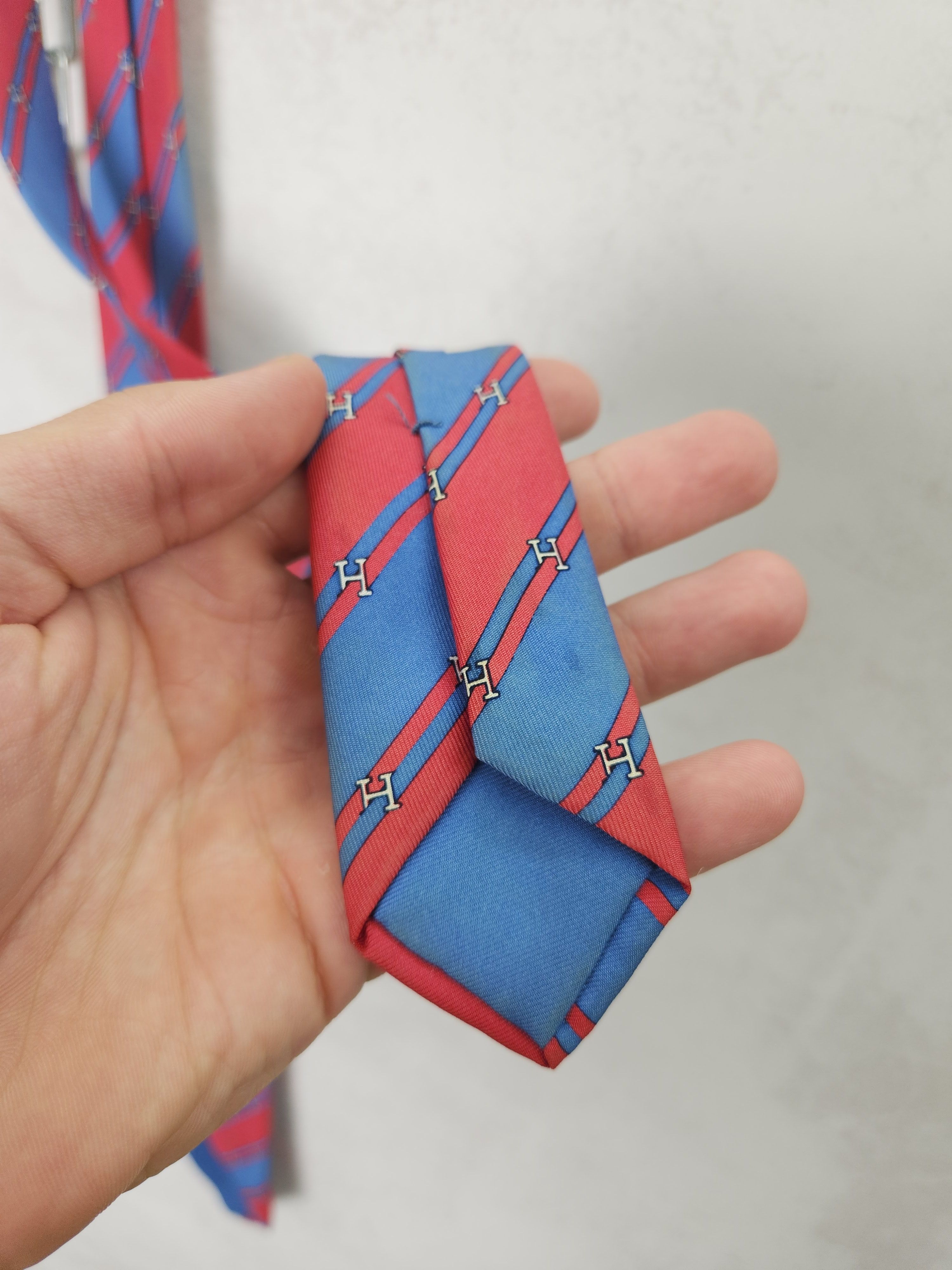 Hermes Vintage Hermes silk tie 958 IA Size ONE SIZE - 4 Thumbnail