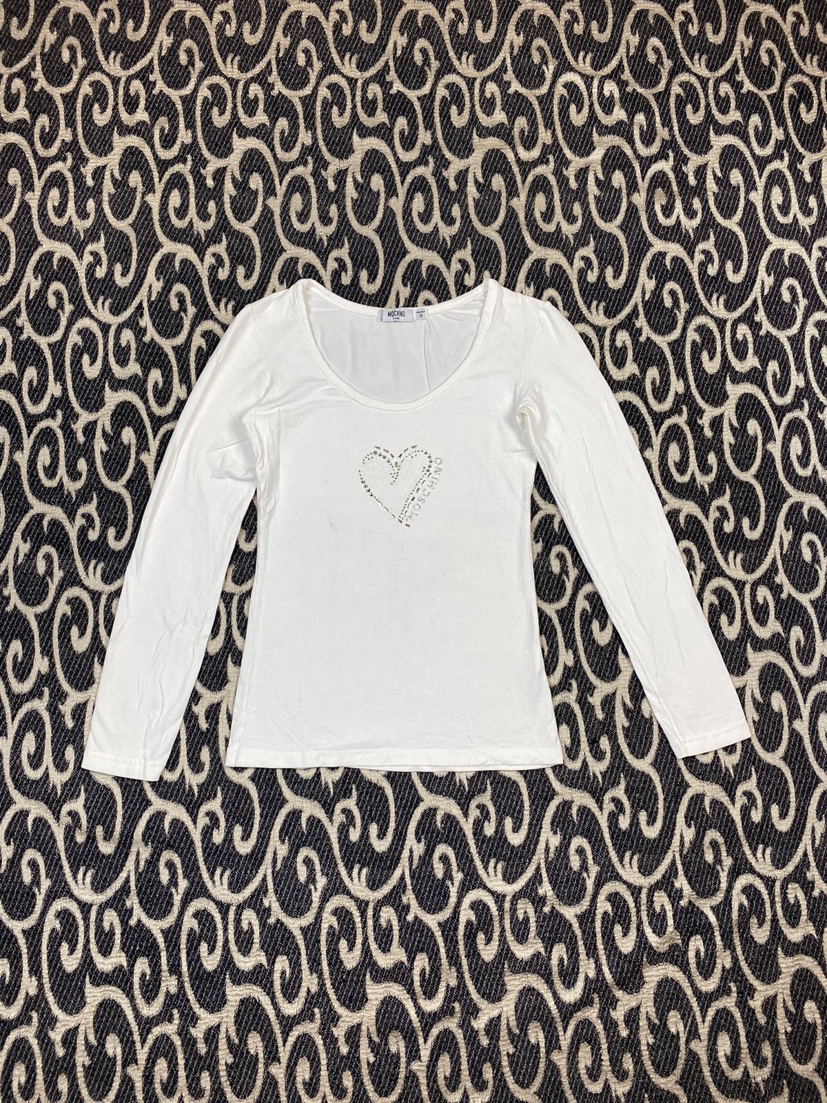 Love Moschino × Moschino Vintage 00s MOSCHINO Couture Ladies Longsleeve Glamour Size S / US 4 / IT 40 - 1 Thumbnail
