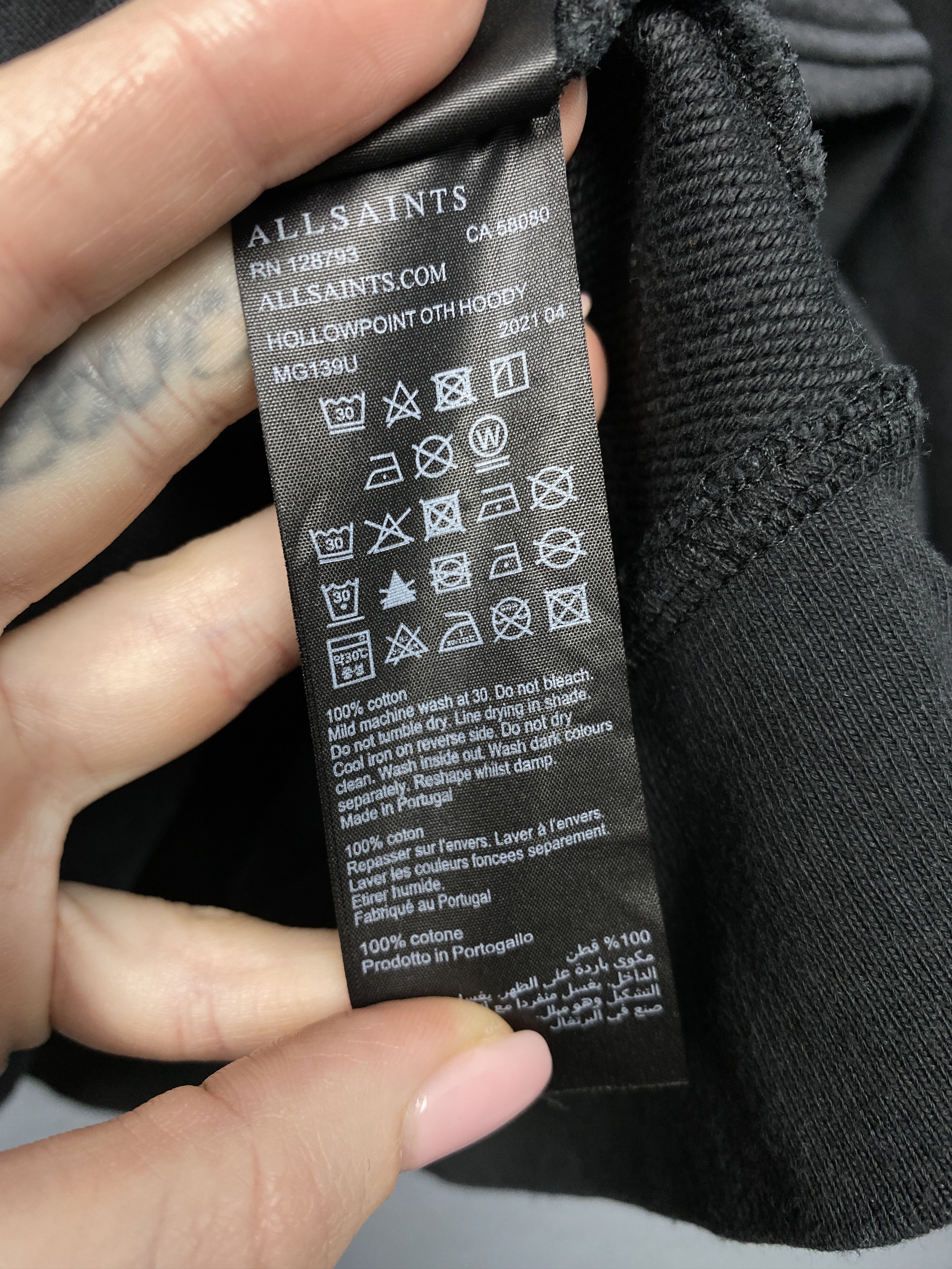 Allsaints Allsaints Hollowpoint OTH Big Logo Mens Hoodie Y2K Size US M / EU 48-50 / 2 - 6 Thumbnail