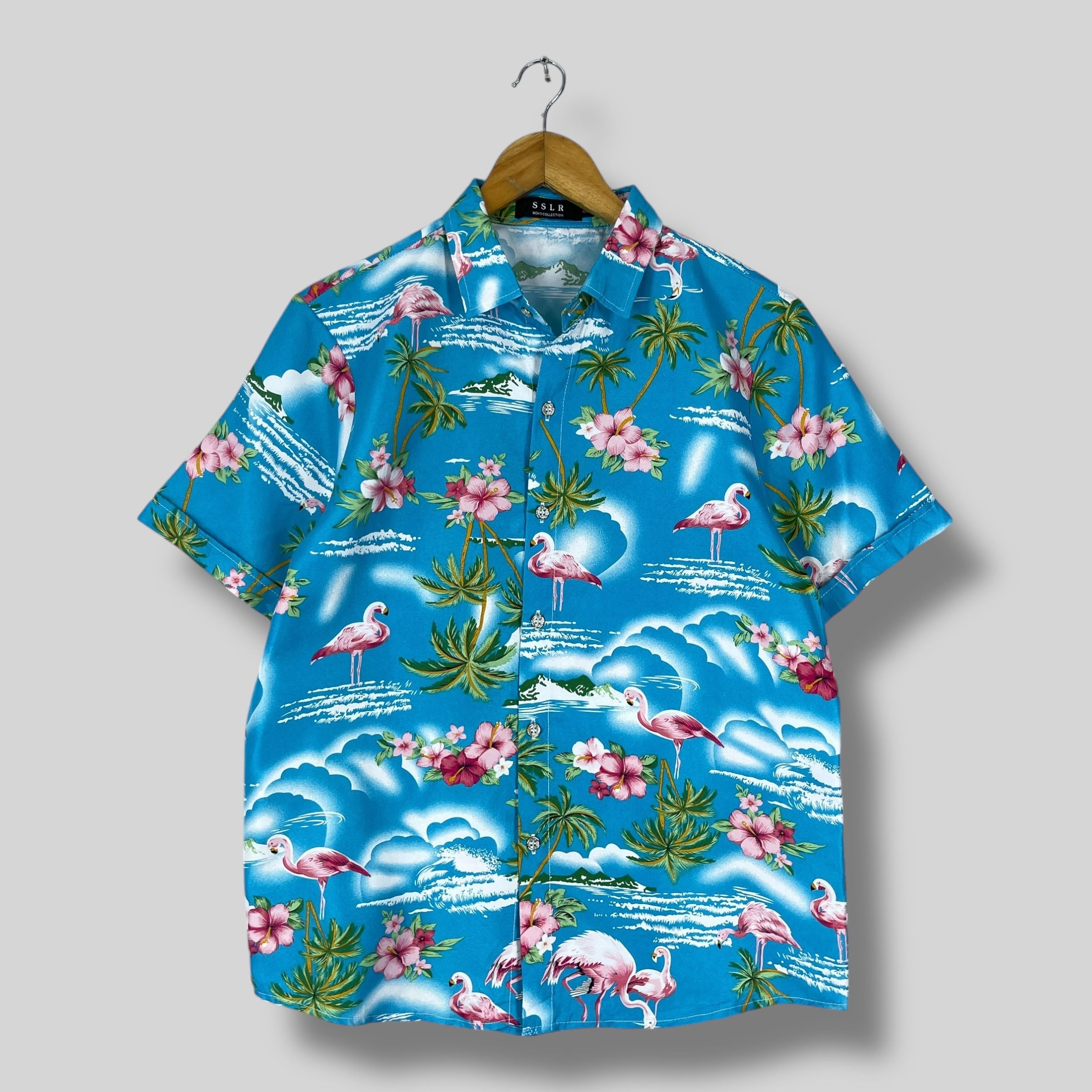 Vintage Vintage Y2K SSLR Flamingo Bird Motive Hawaii Shirt Size US S / EU 44-46 / 1 - 1 Thumbnail