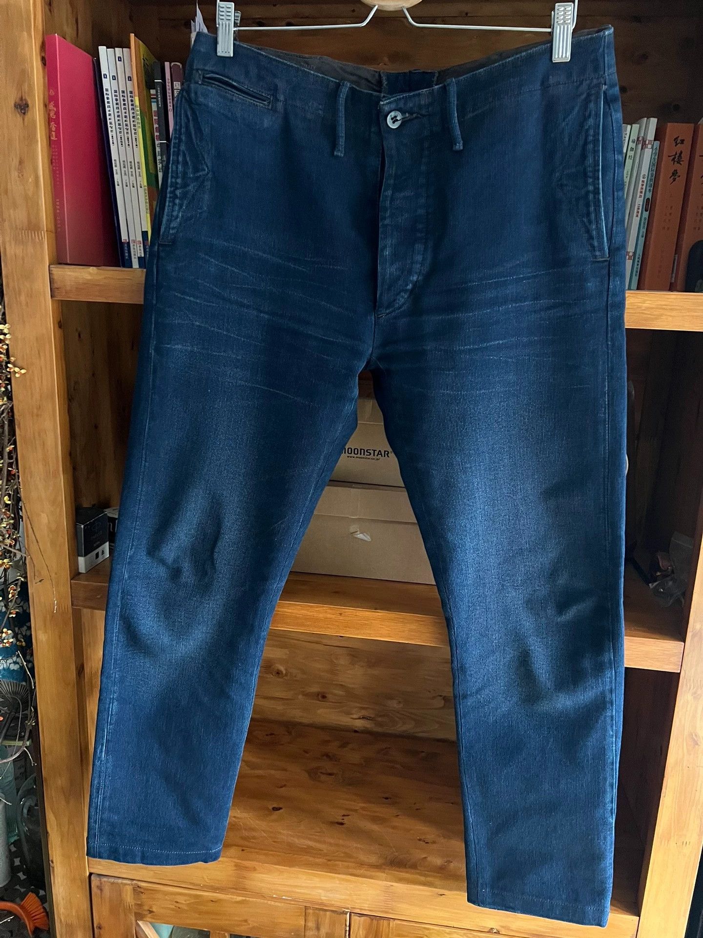 RRL Ralph Lauren RRL Double RL Washed Indigo Corduroy Tapered Officer Pants Size US 32 / EU 48 - 3 Thumbnail