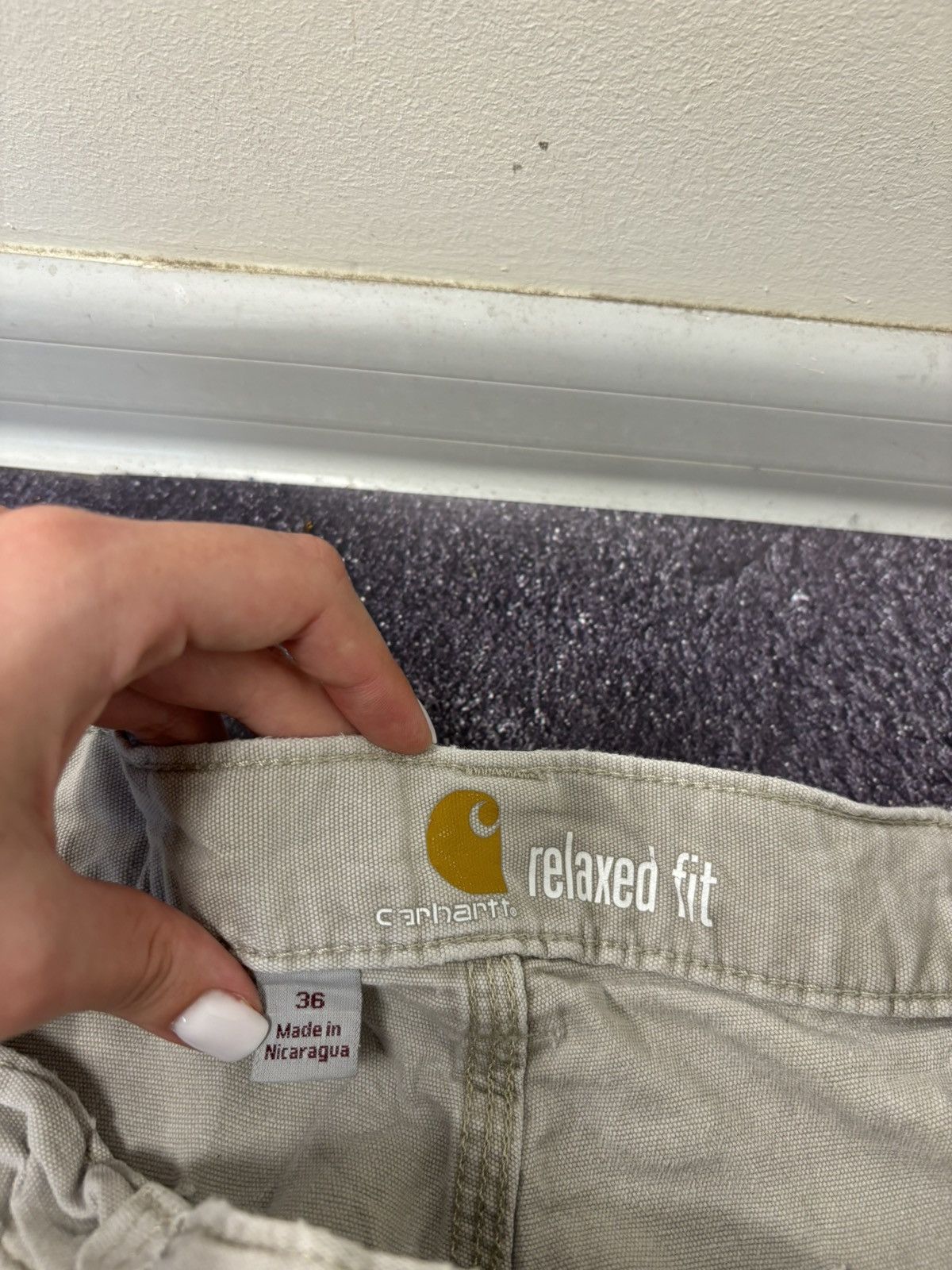 Carhartt Vintage Carhartt Y2K Workwear Beige Hype Carpenter Shorts Size US 36 / EU 52 - 15 Thumbnail